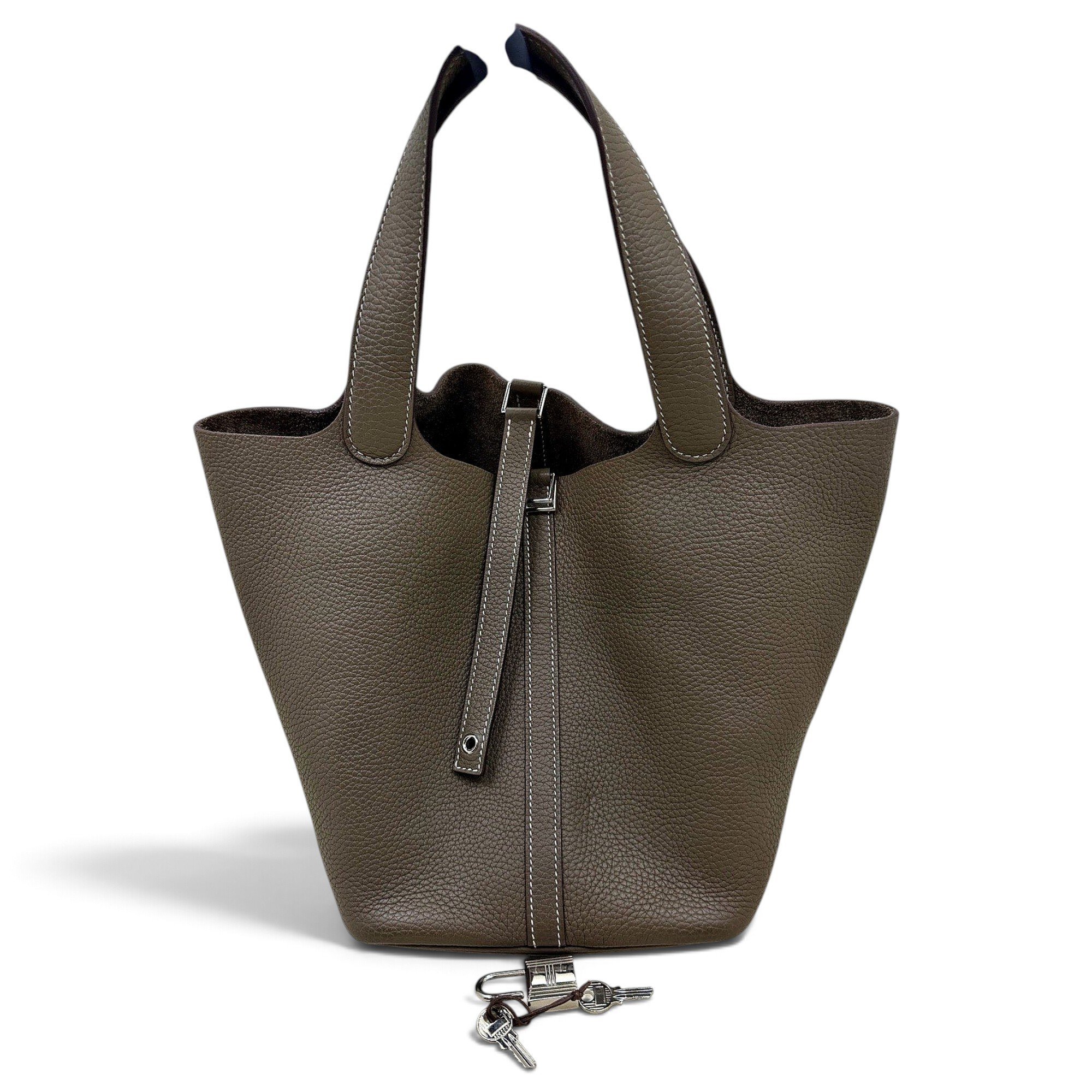 Picotin leather handbag