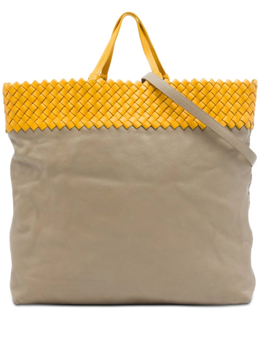 2012-2026 Intrecciato Trimmed Bicolor Nappa satchel
