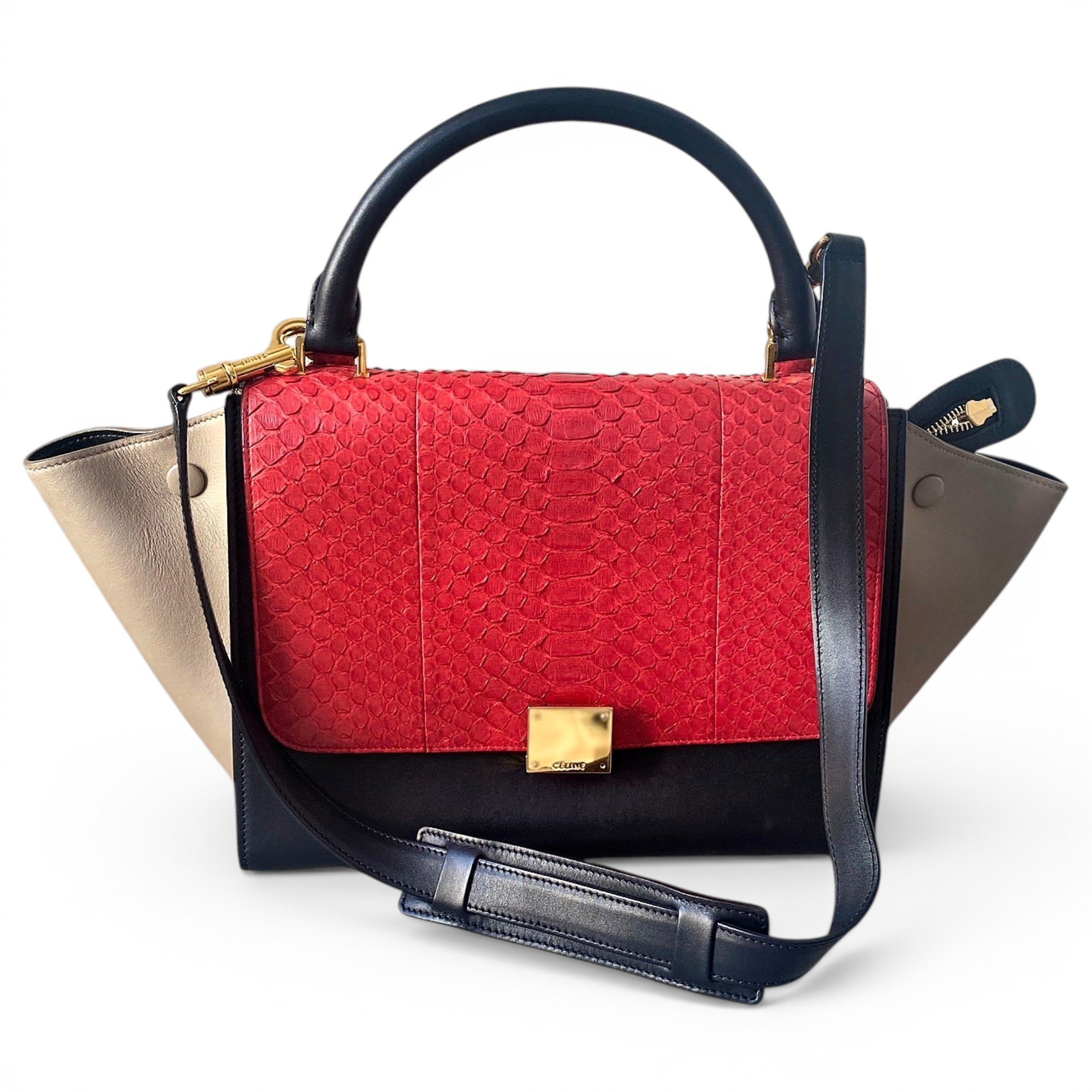 Celine Trapèze leather handbag