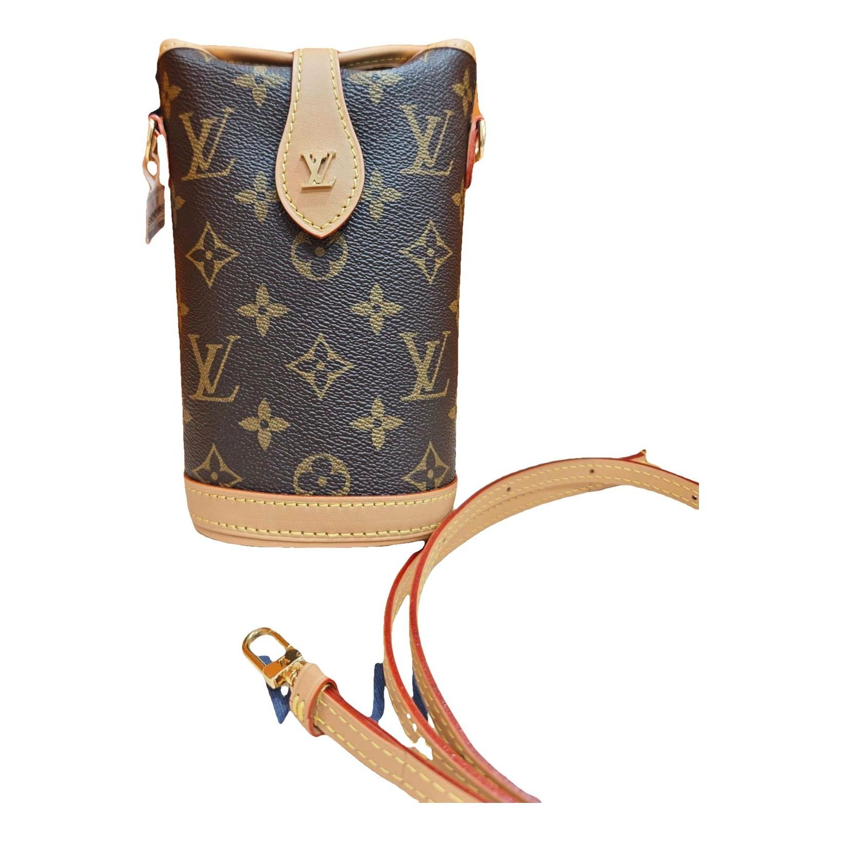 Fold leather tote