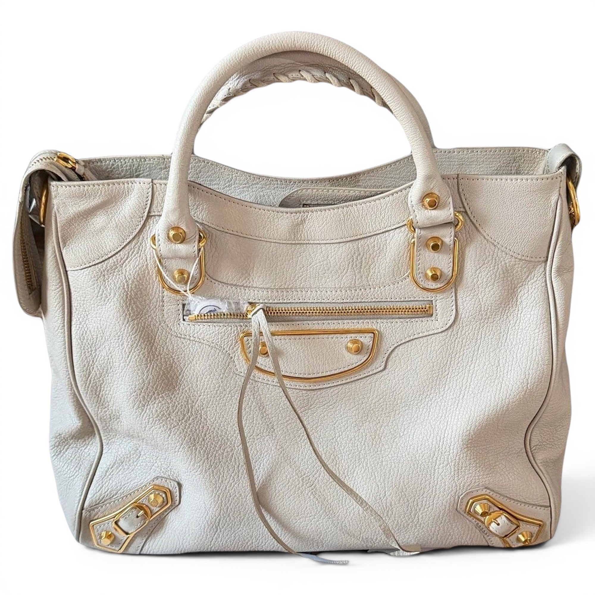 City leather handbag