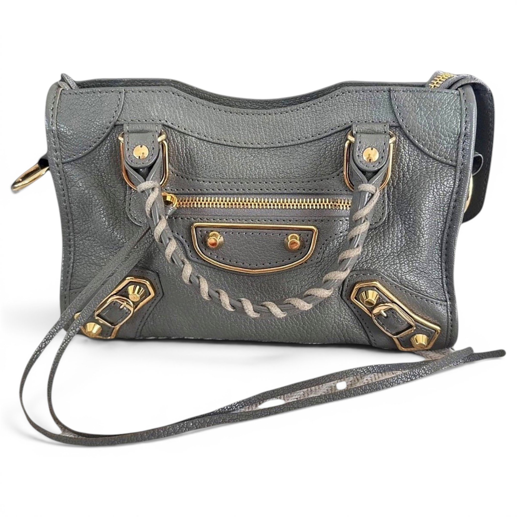 City leather handbag