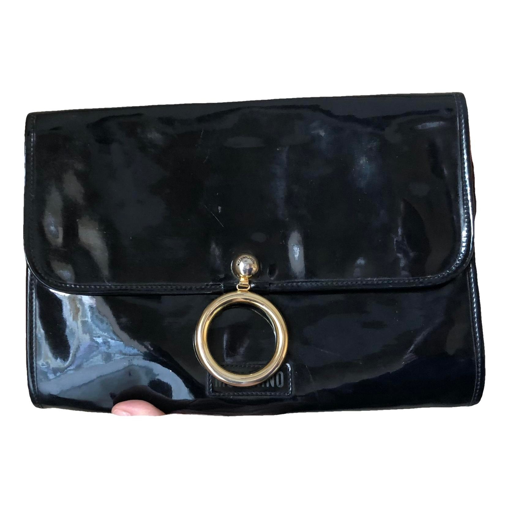 Leather clutch bag