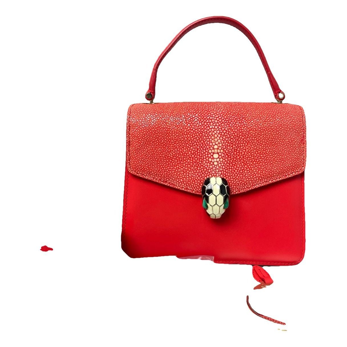 Serpenti leather handbag