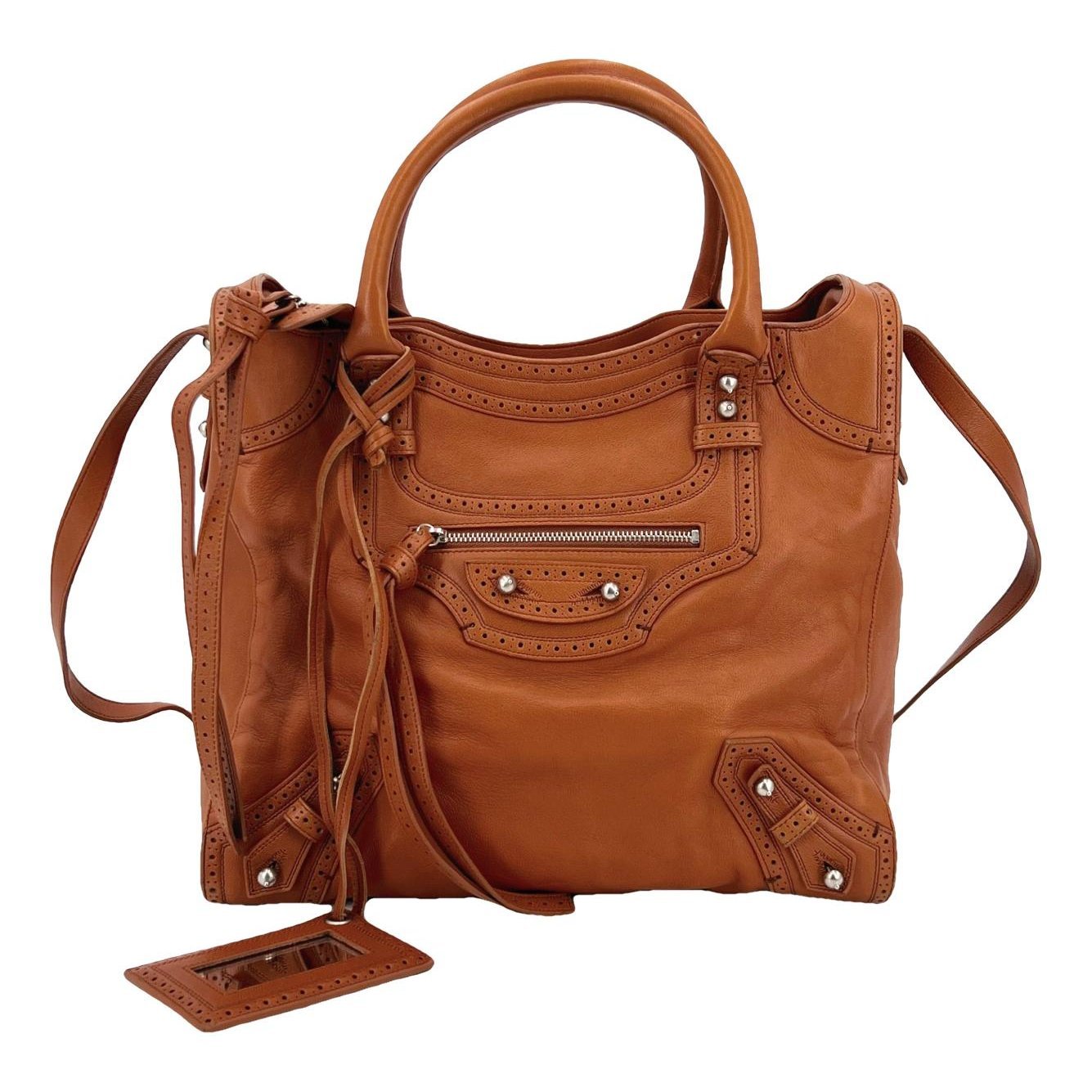 City leather handbag