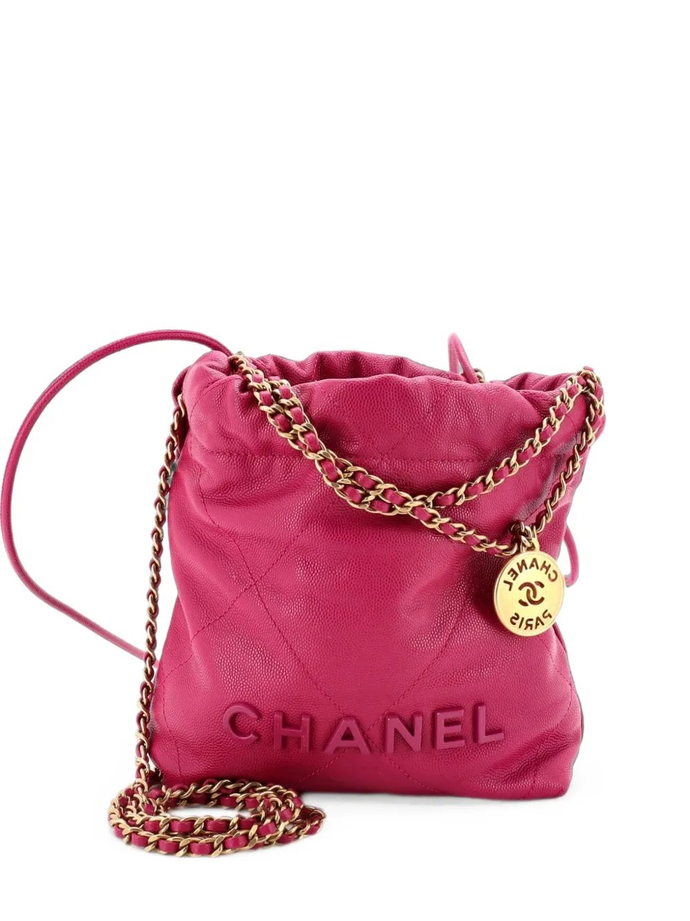 22 Chain Quilted Caviar Mini hobo bag