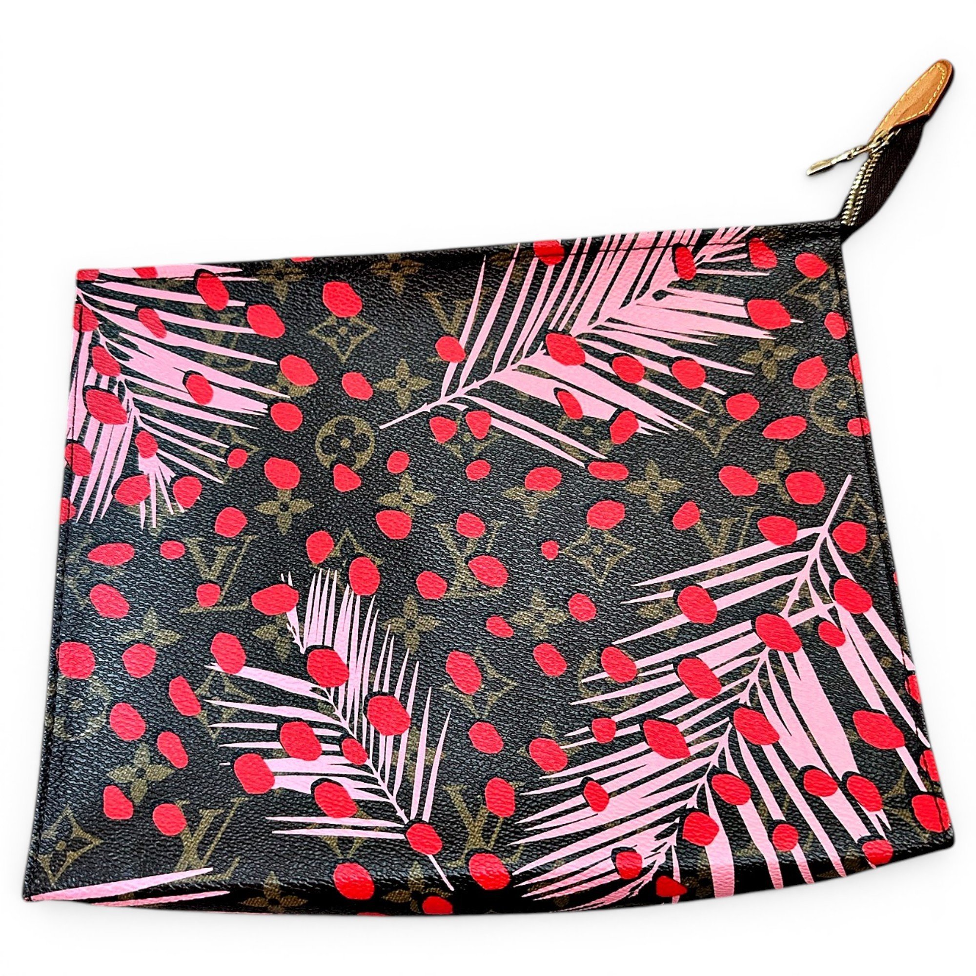 Leather clutch bag