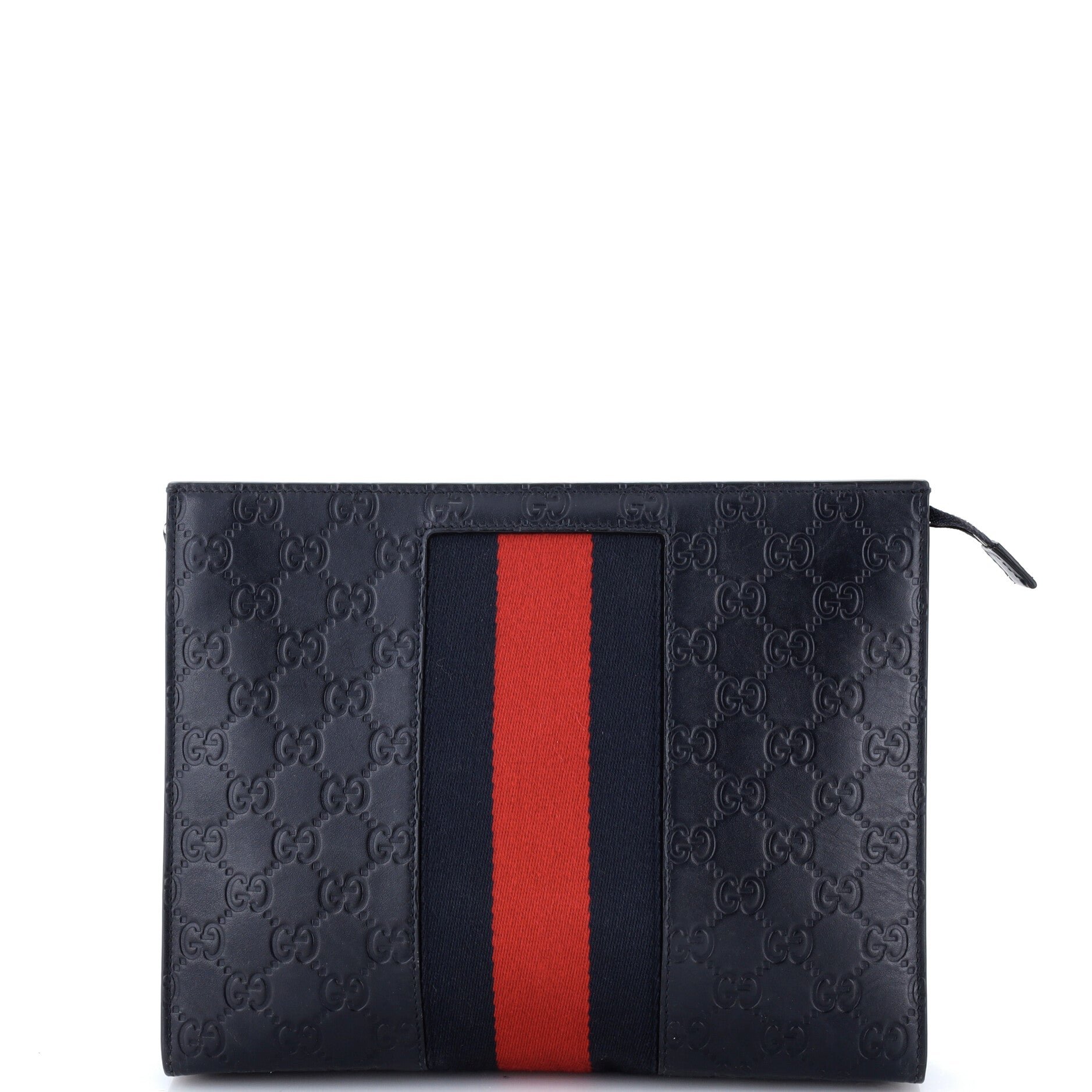 Web Zip Pouch Guccissima Leather