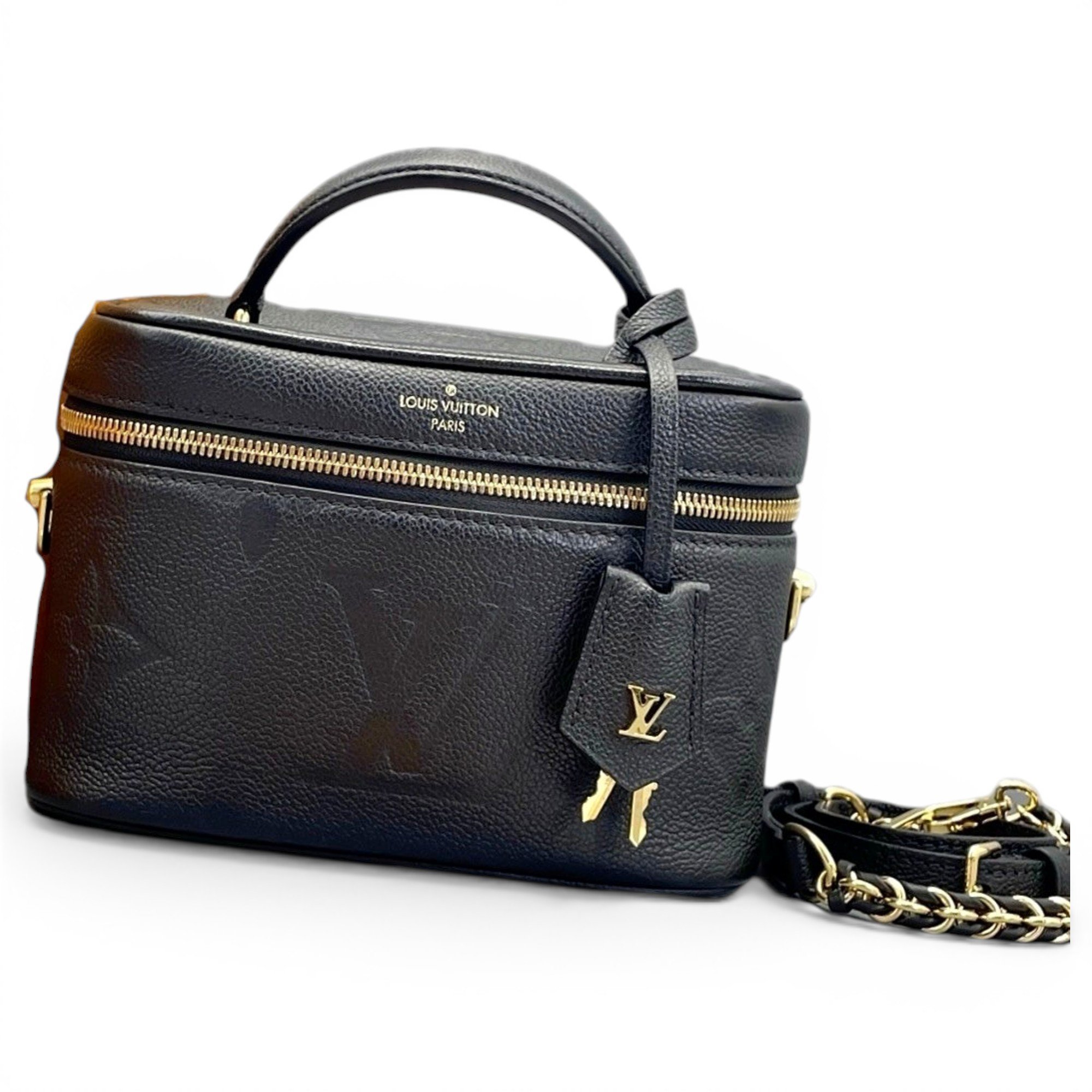 Vanity leather handbag