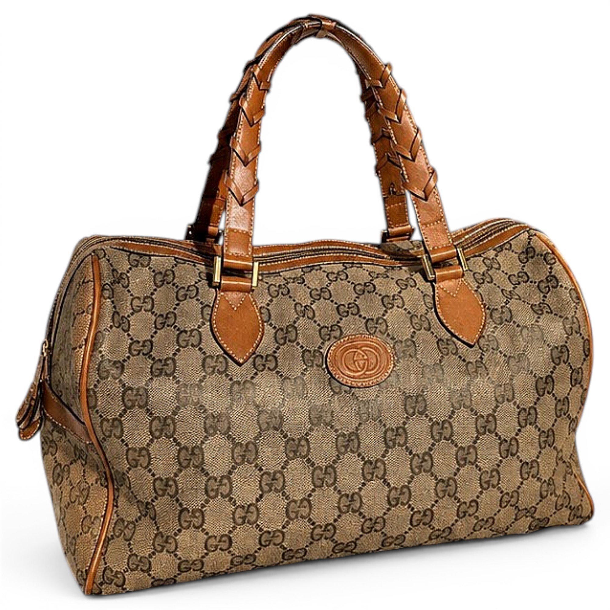 Boston leather handbag