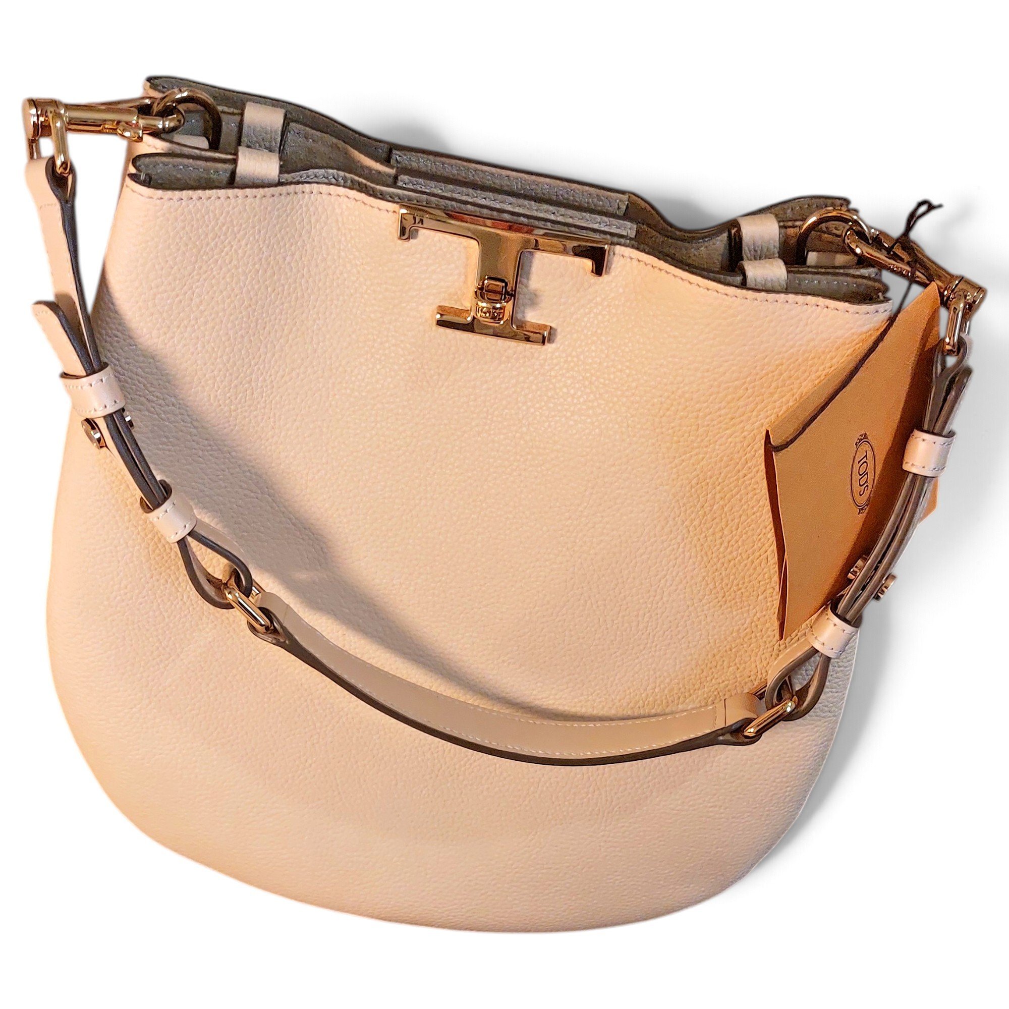 Wave leather handbag