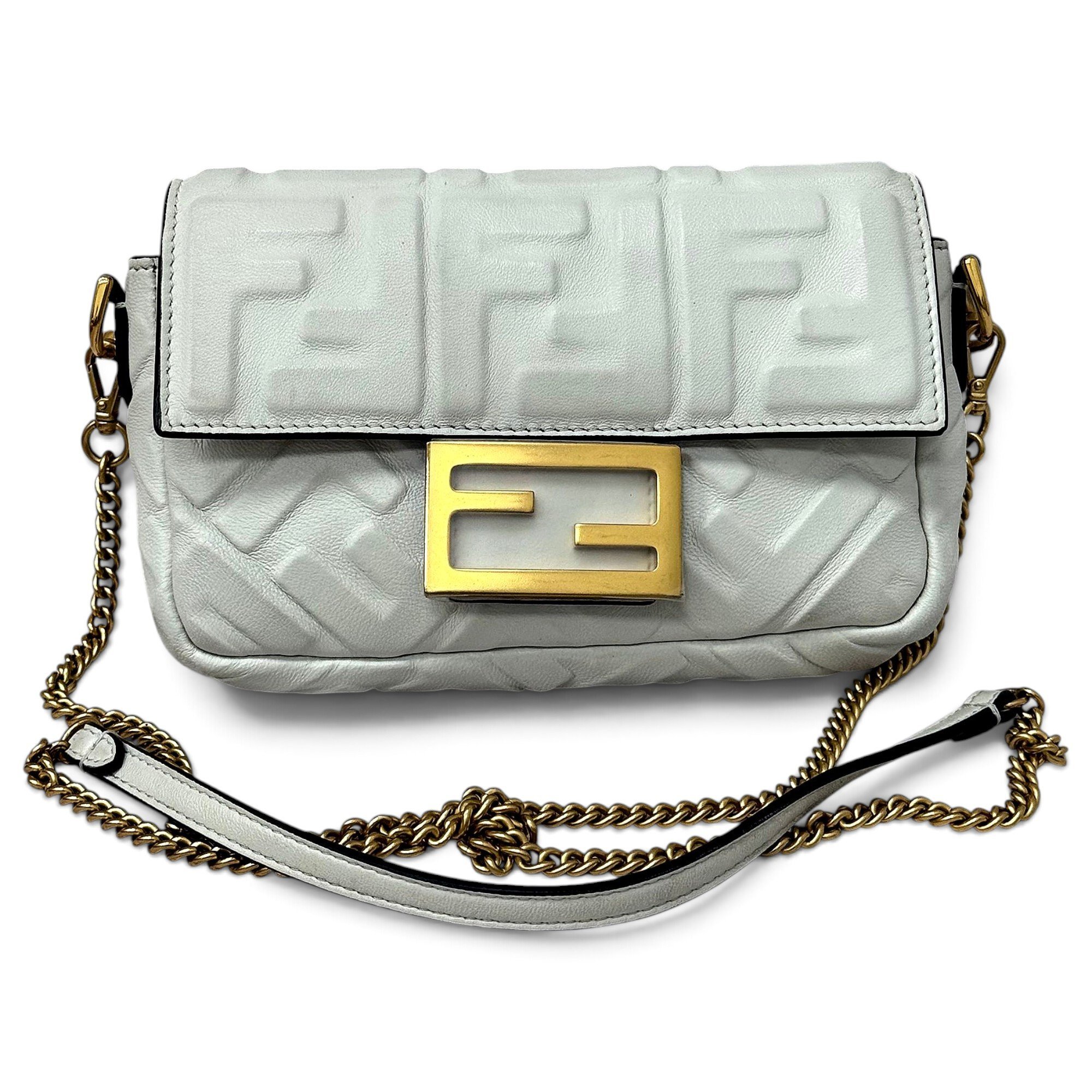 Baguette Chain Midi leather handbag