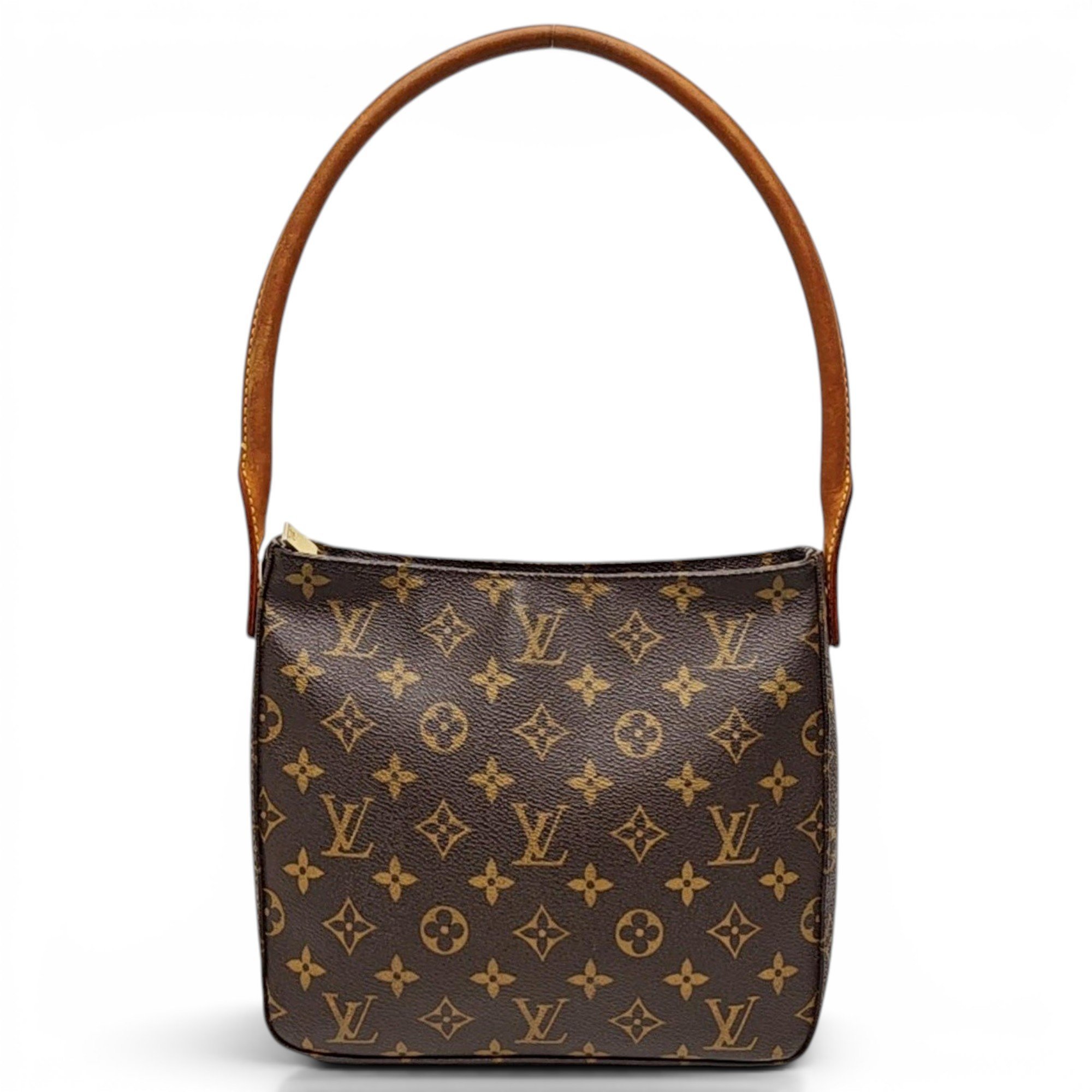 Looping leather handbag