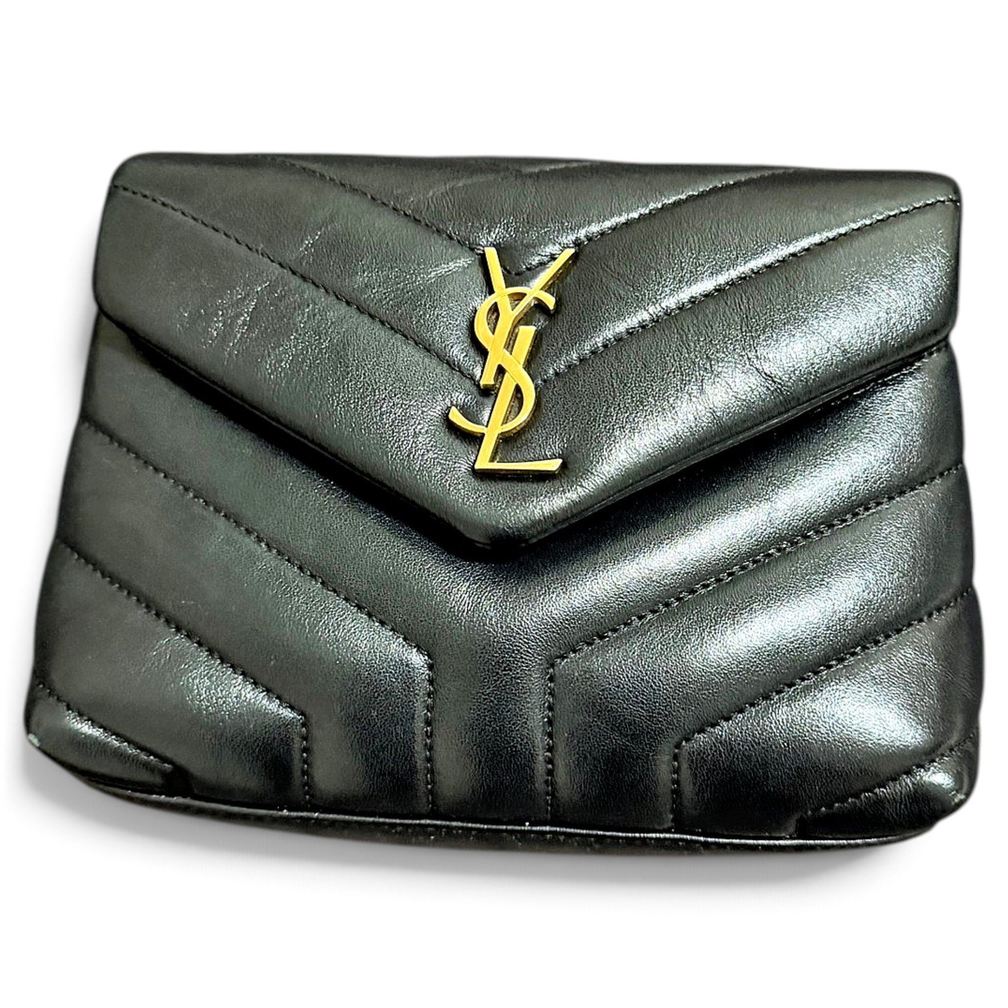 Leather clutch bag