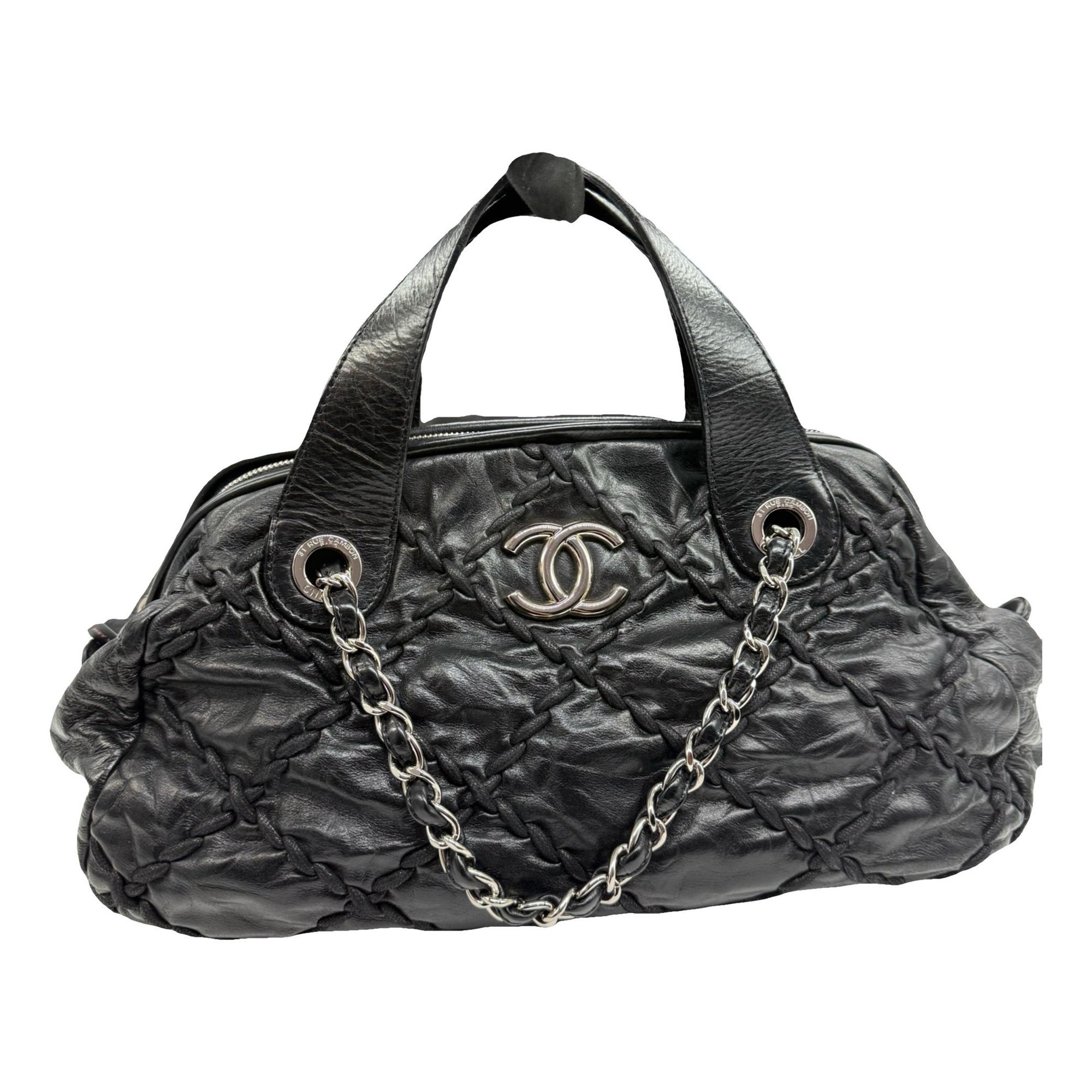 Leather bowling bag