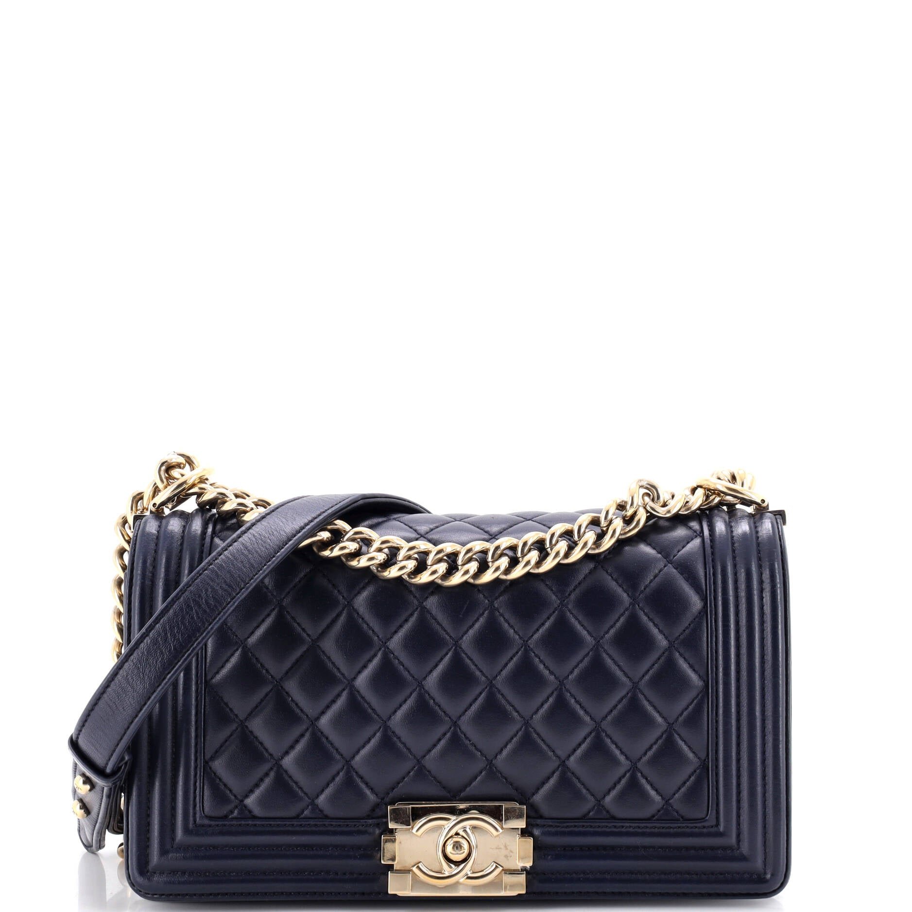 Boy Flap Bag Quilted Lambskin Old Medium