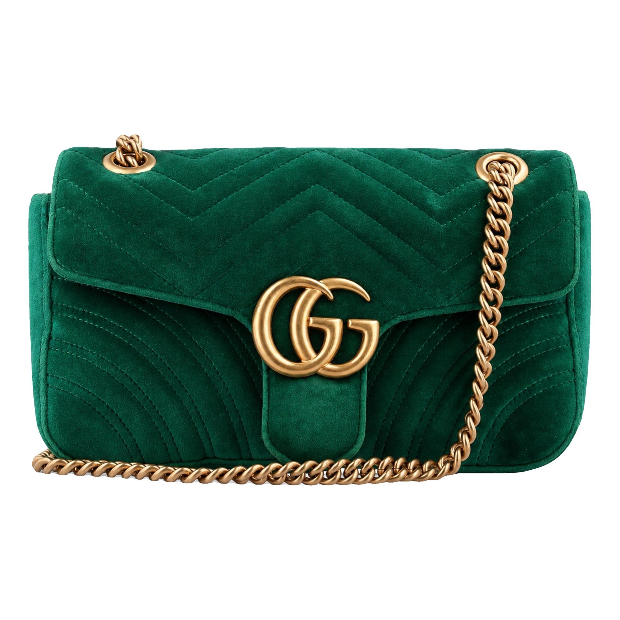 GG Marmont Chain Flap velvet crossbody bag