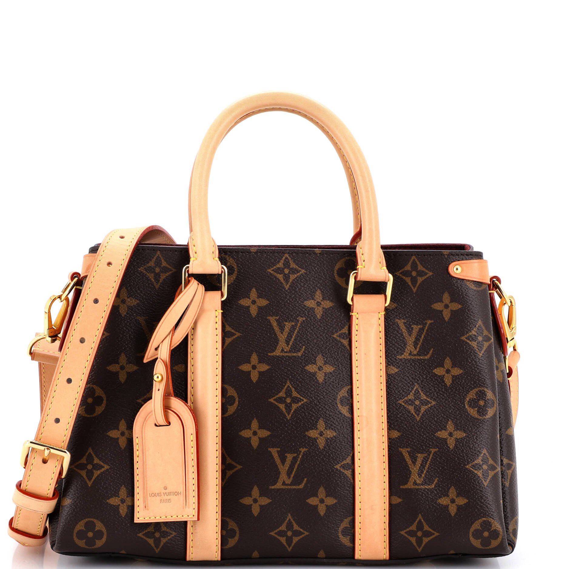 Soufflot Tote Monogram Canvas with Leather BB