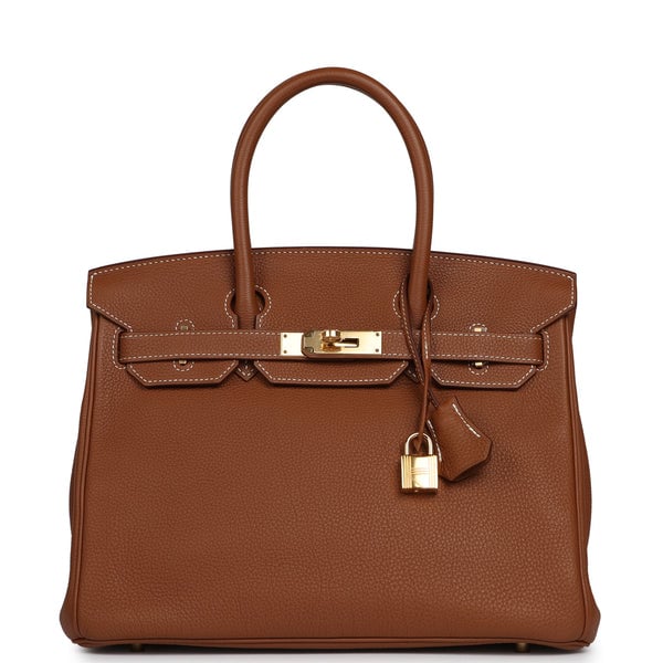 Pre-owned Hermes Birkin 30 Gold Togo Gold Hardware