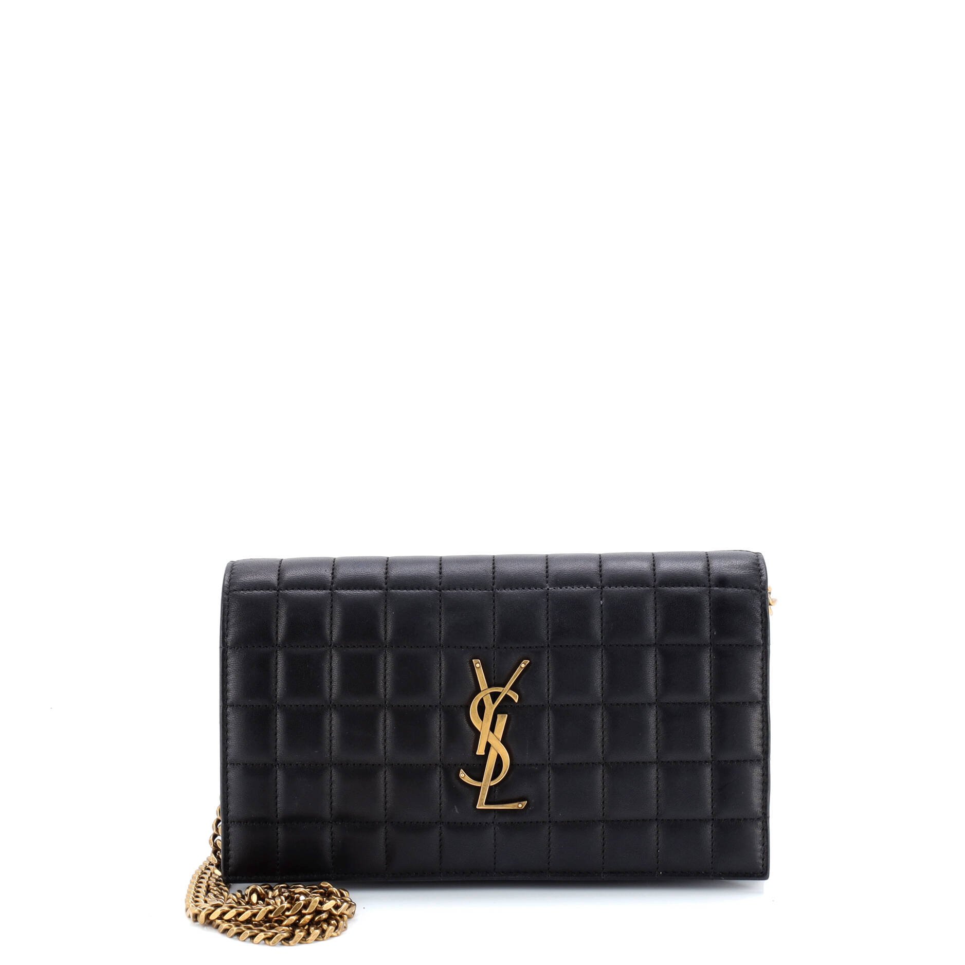 Saint Laurent Cassandre Wallet on Chain Quilted Leather Medium