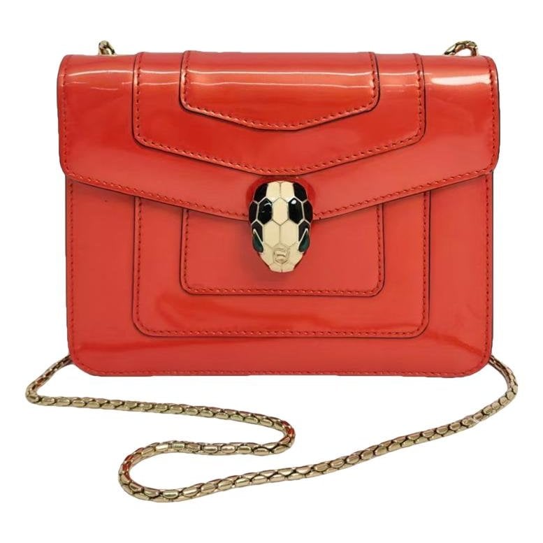 Serpenti leather handbag