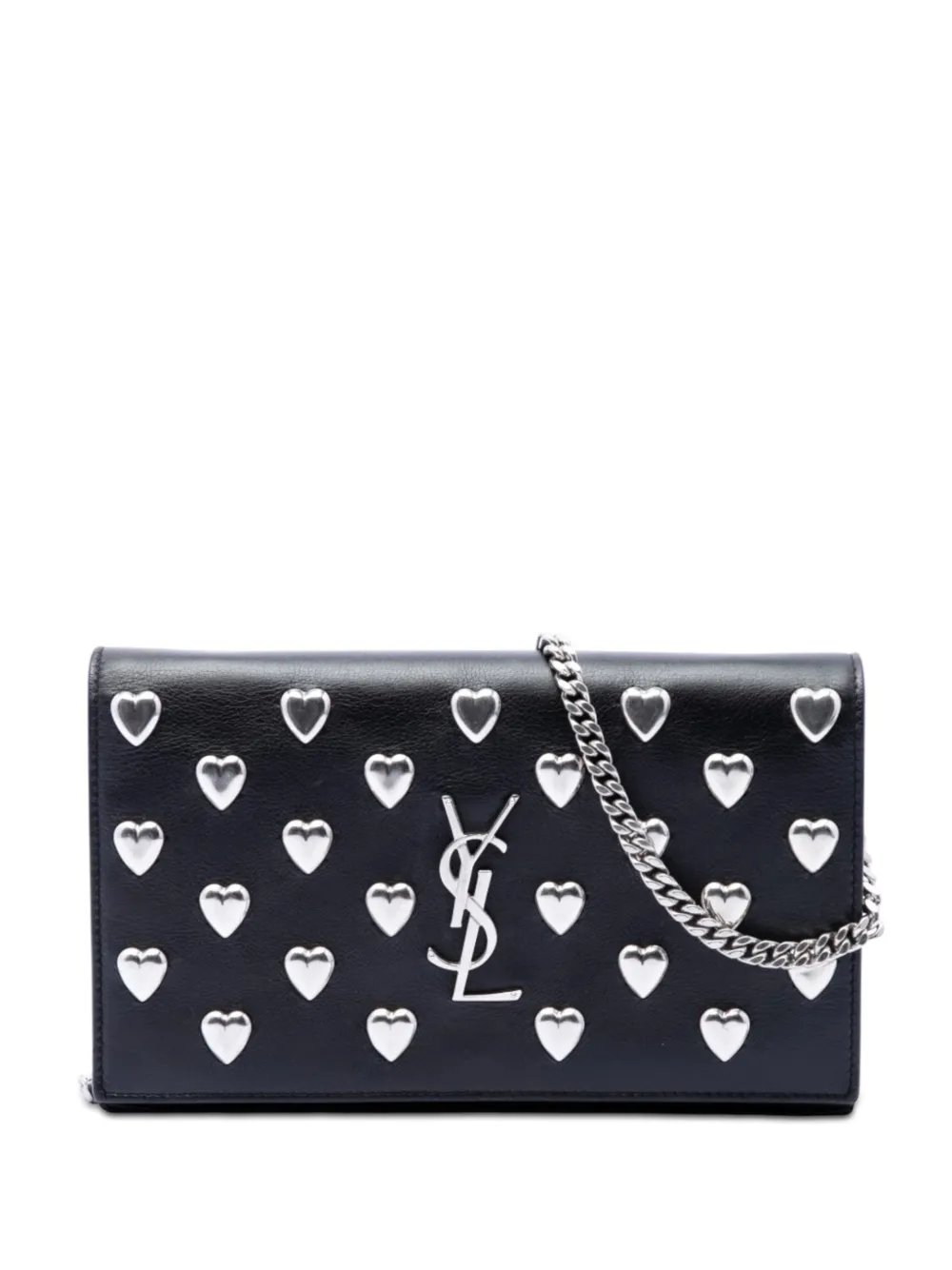 2016 Medium Calfskin Monogram Heart Studded Kate crossbody bag