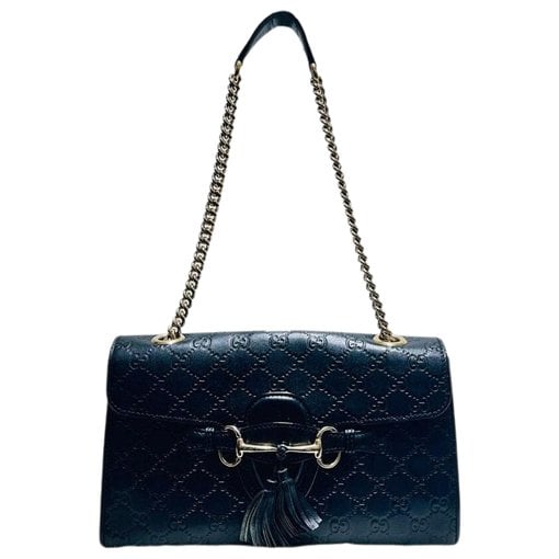 Leather clutch bag