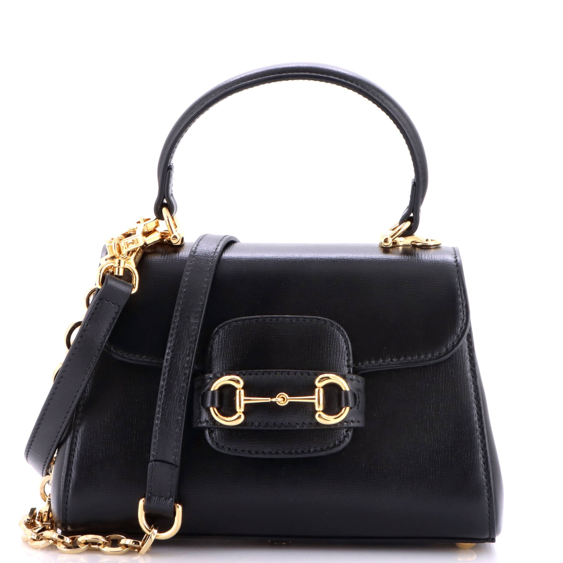Horsebit 1955 Top Handle Flap Bag Leather Mini