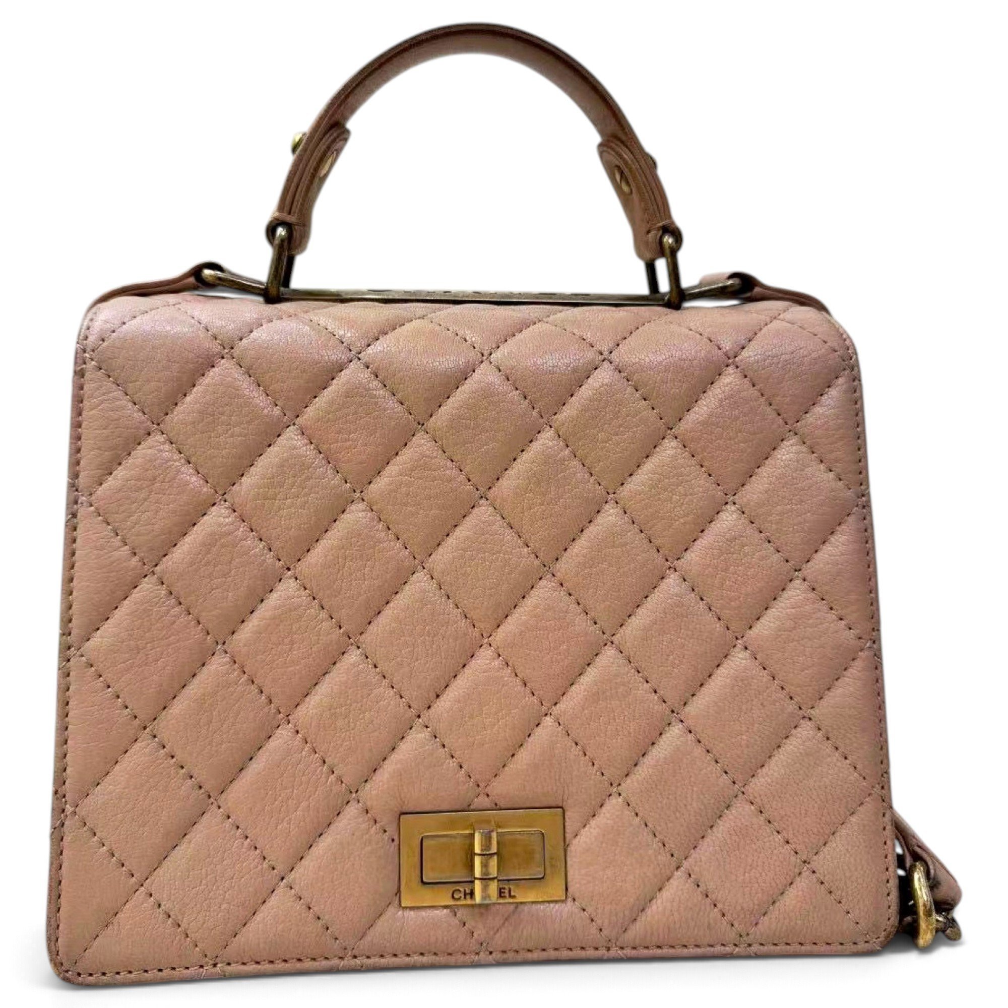 Trendy CC leather handbag