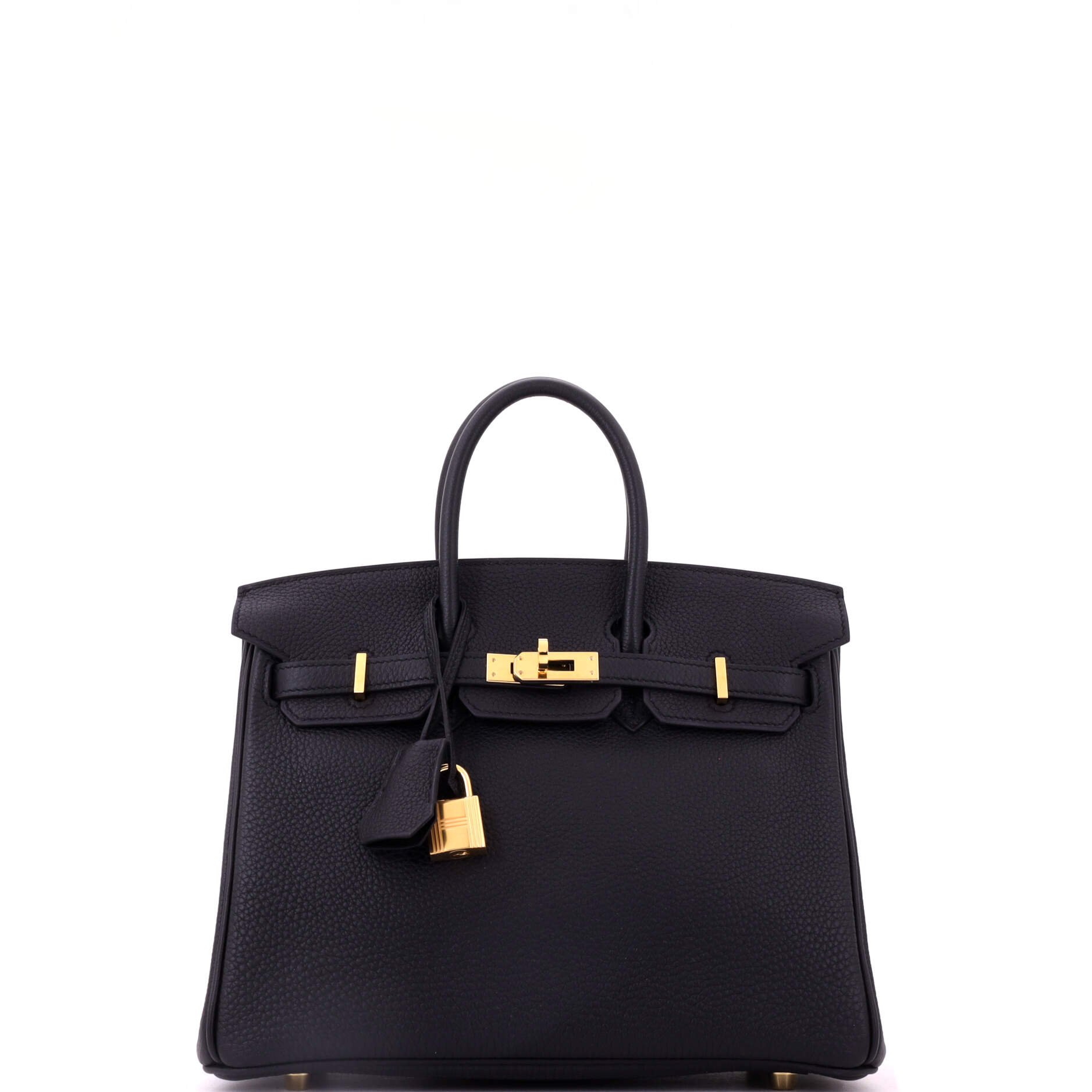Hermes Birkin Handbag Noir Togo with Gold Hardware 25