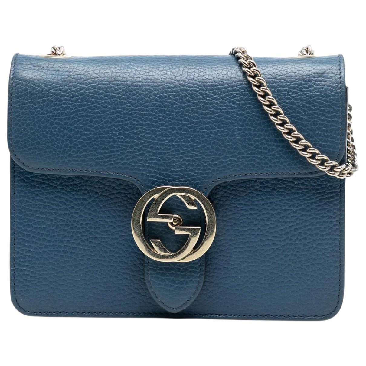 Interlocking leather crossbody bag