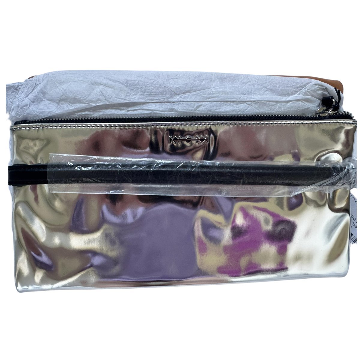 Leather clutch bag