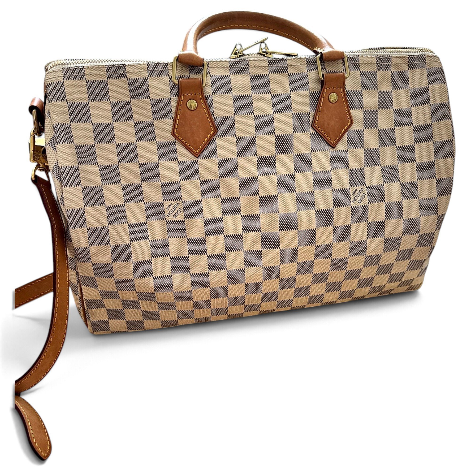 Louis Vuitton Speedy Bandoulière linen handbag
