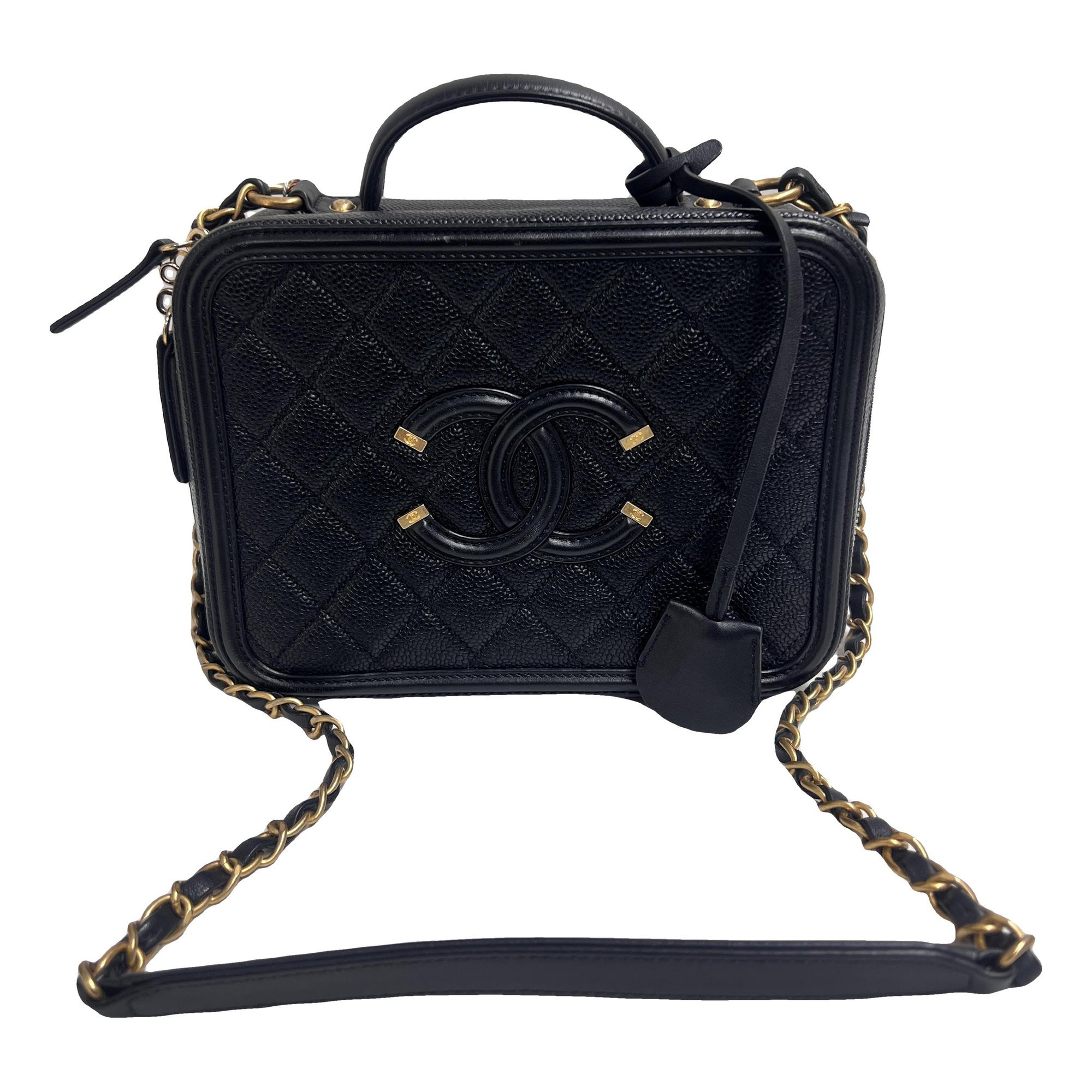Vanity leather handbag