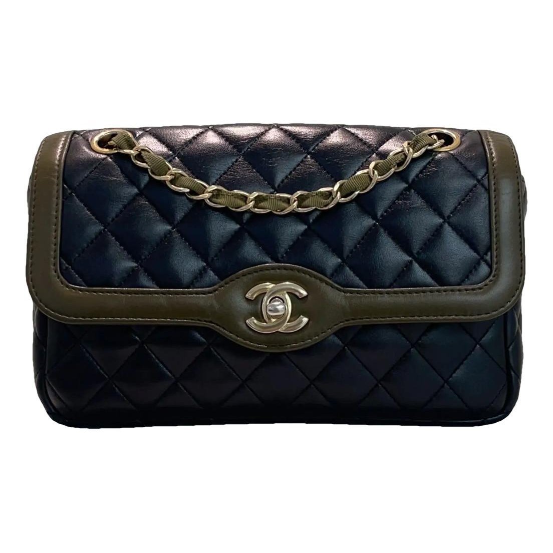 Trapezio leather handbag