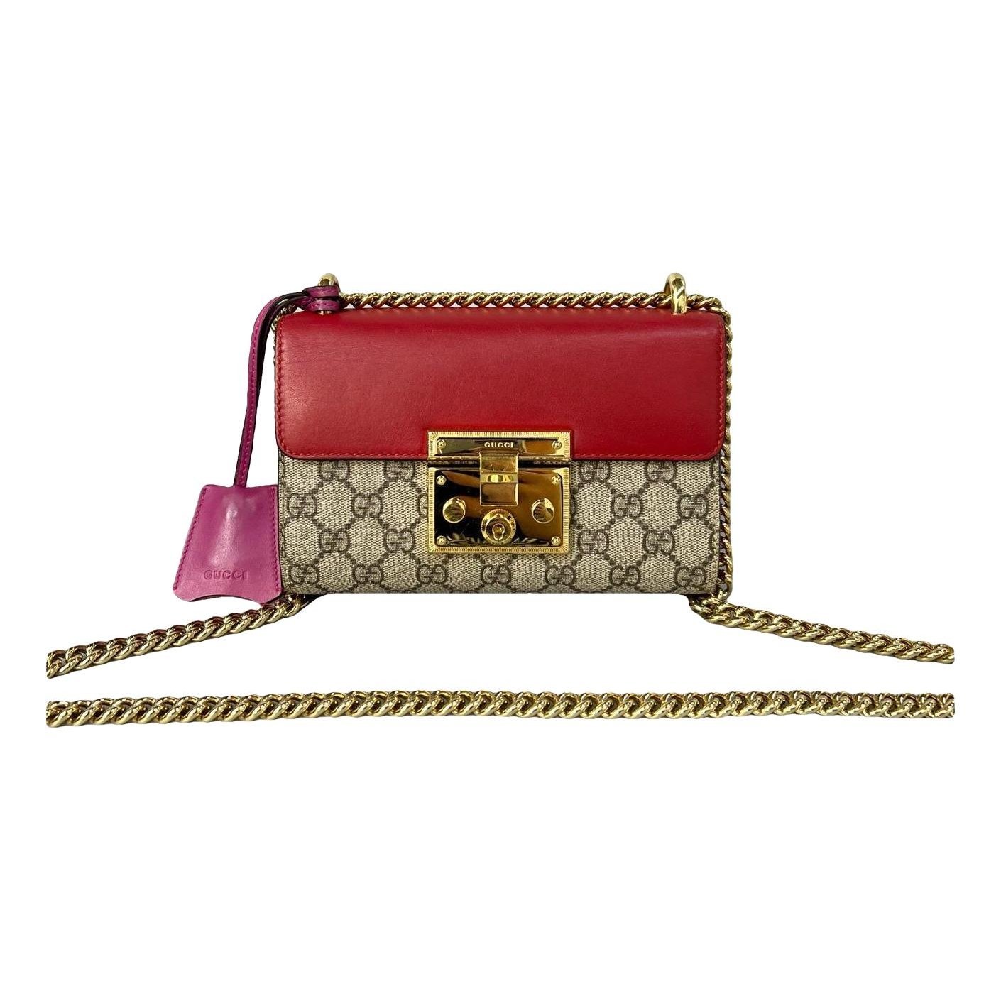 Padlock leather handbag