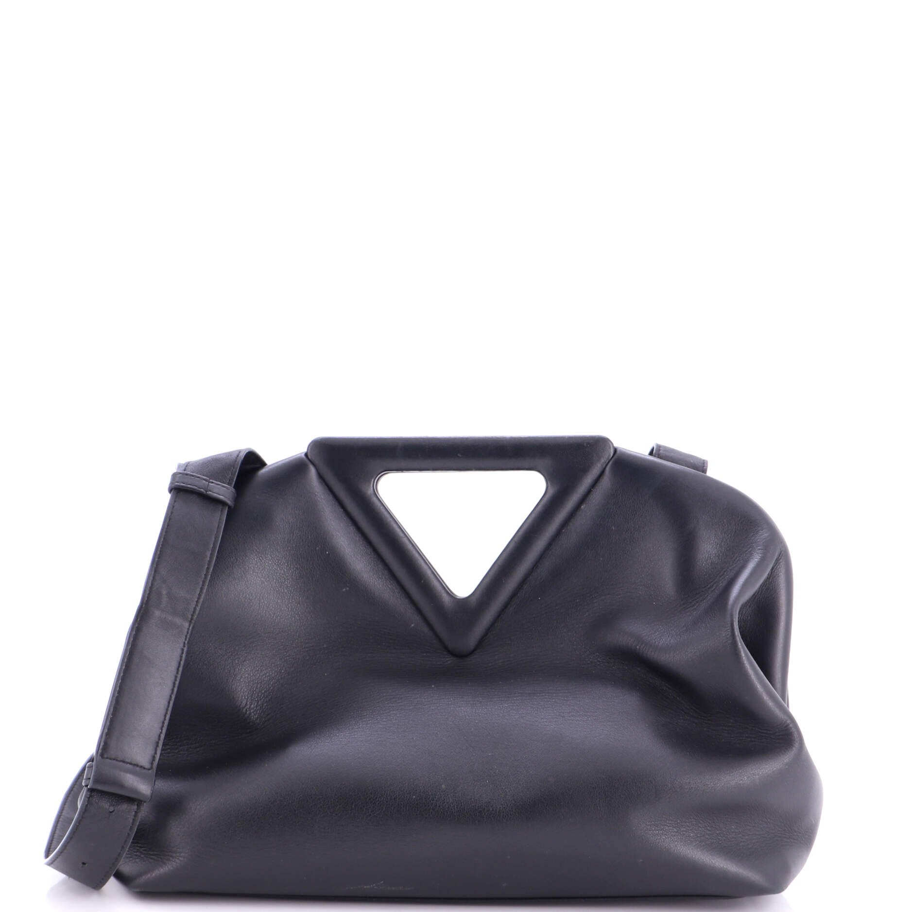 Point Shoulder Bag Leather Medium