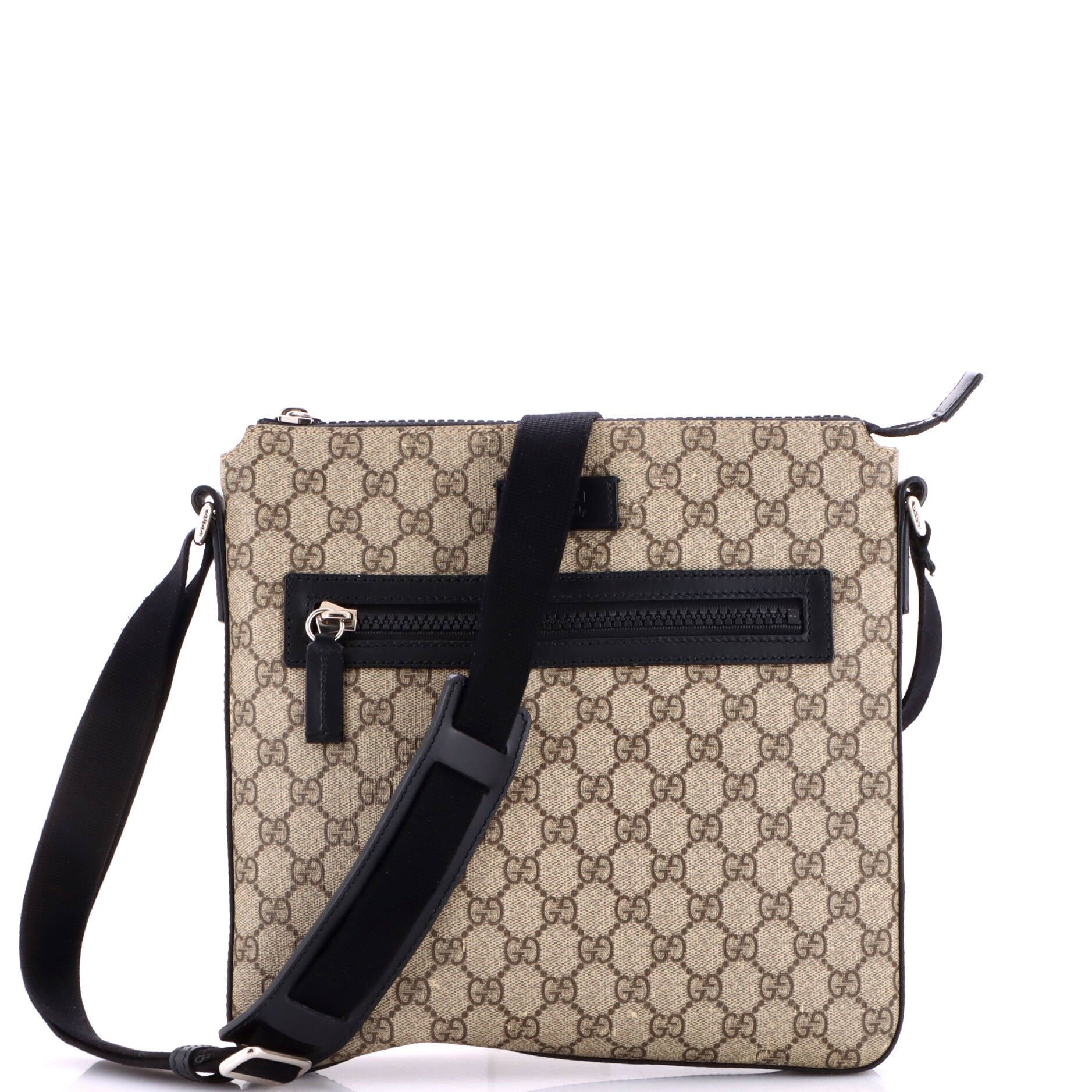 Front Zip Messenger GG Coated Canvas Medium