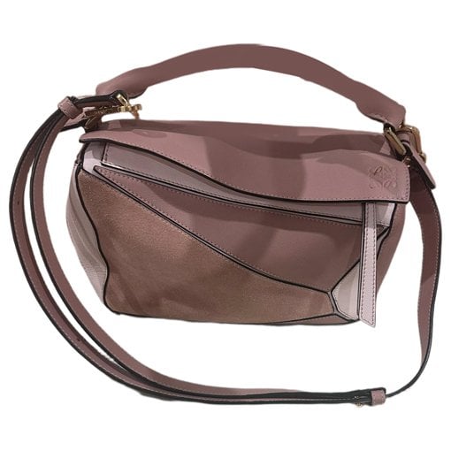 Puzzle leather handbag