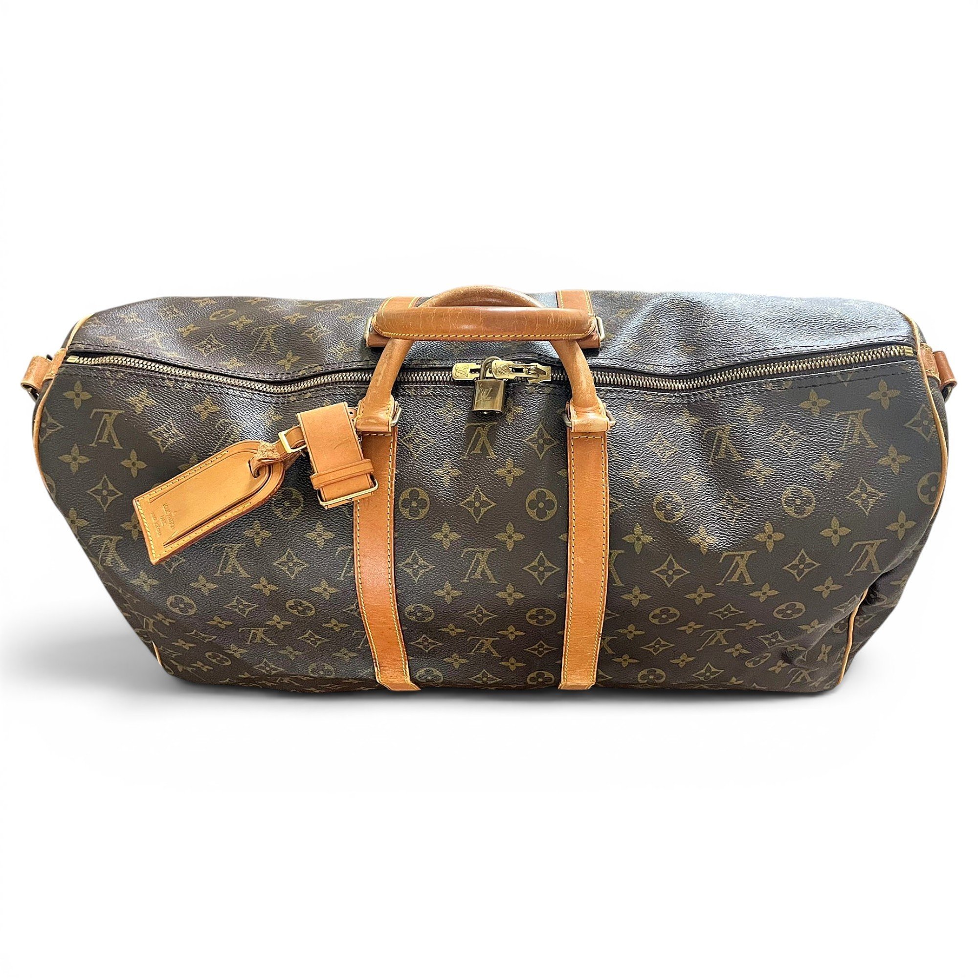 Keepall leather travel bag