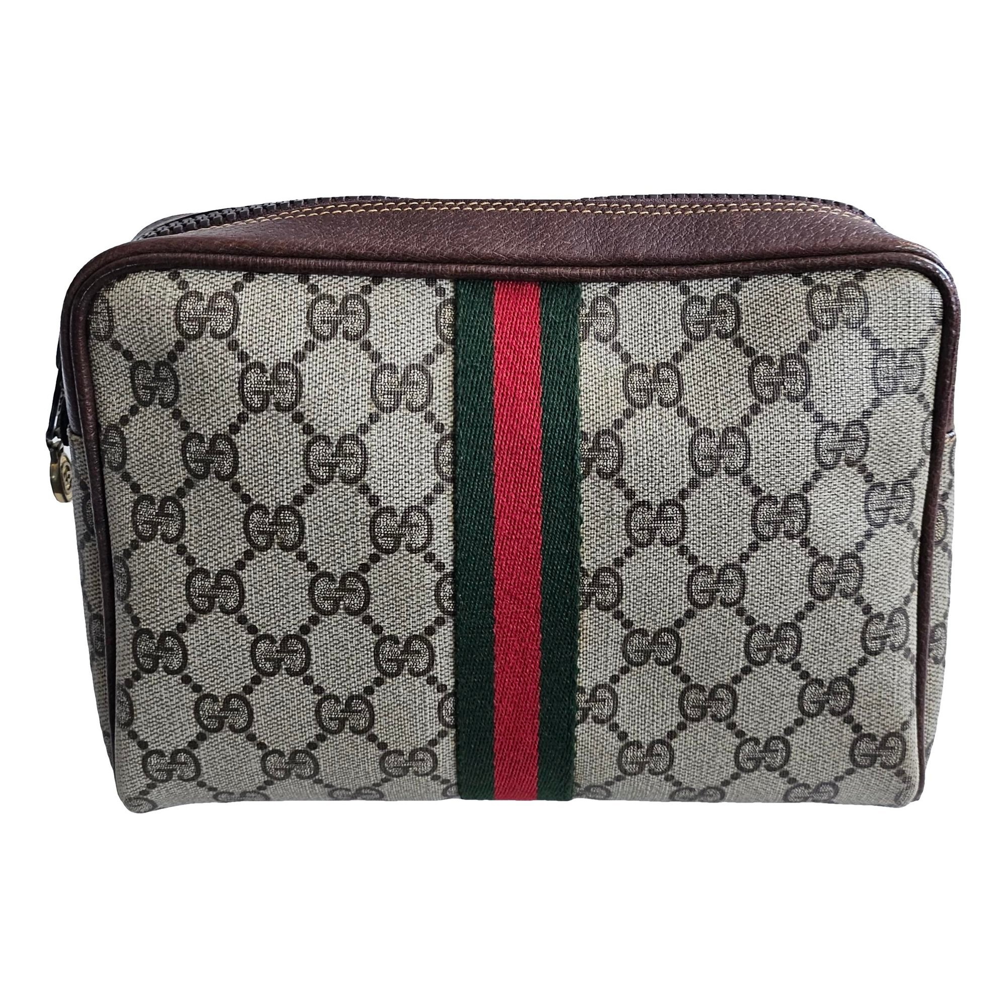 Leather clutch bag