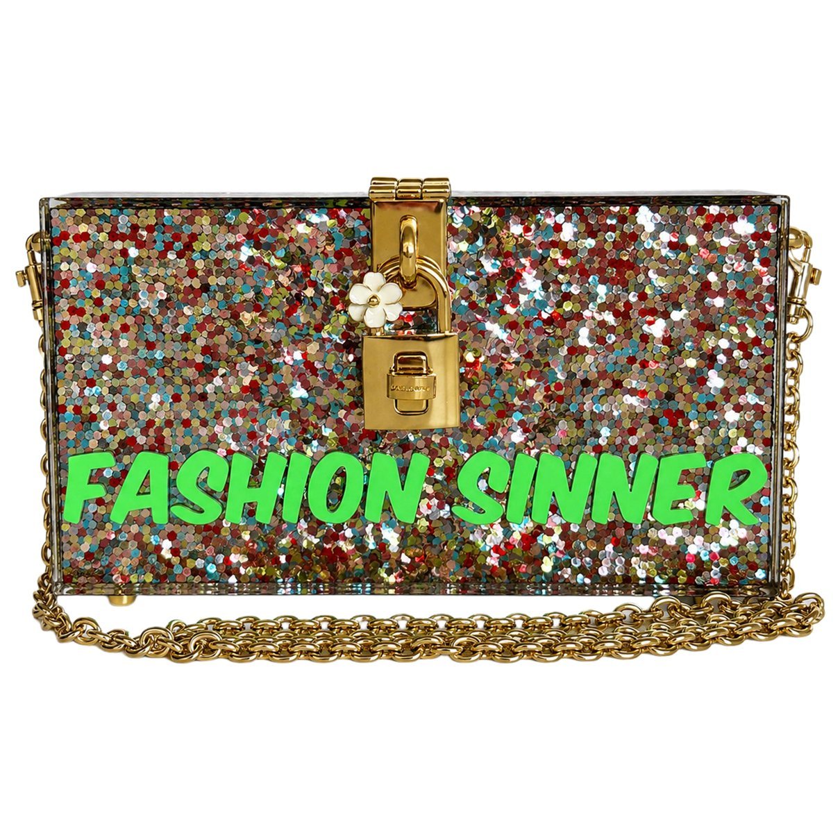 Glitter clutch bag