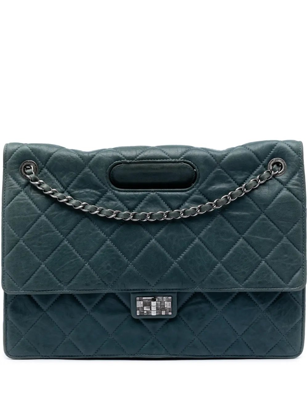 2011 Paris Byzance Maxi Washed Lambskin Take Away Flap satchel