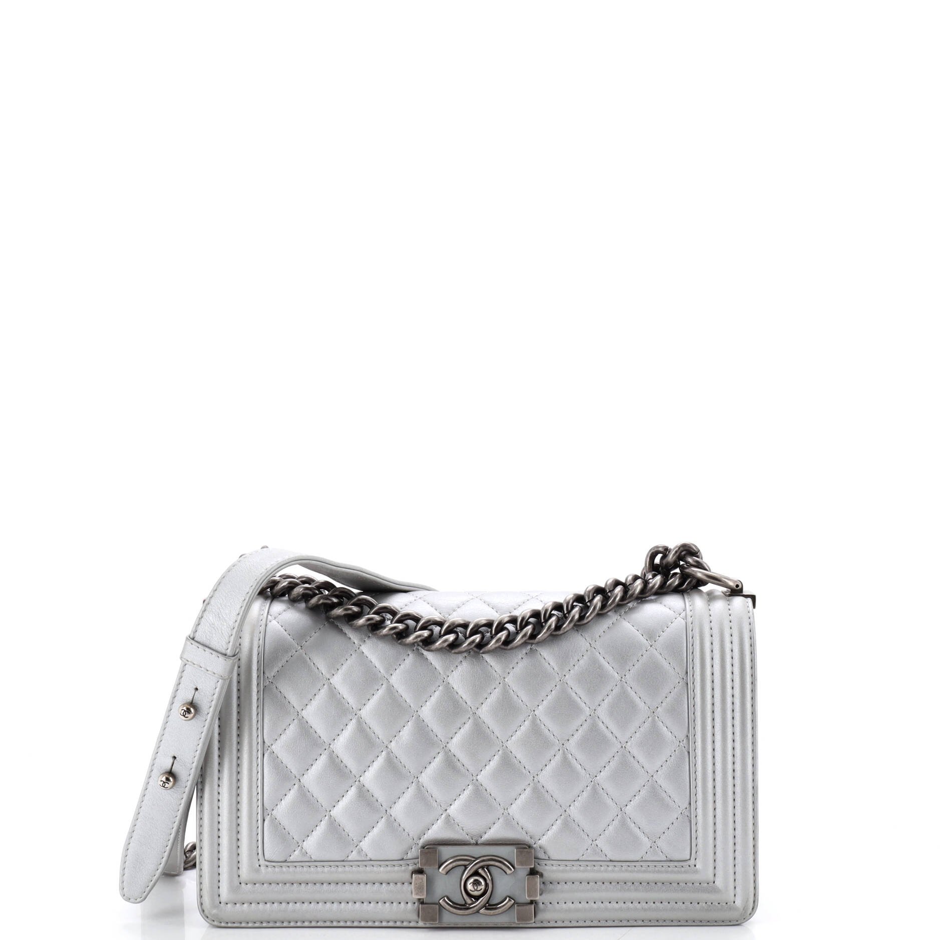 Boy Flap Bag Quilted Calfskin Old Medium