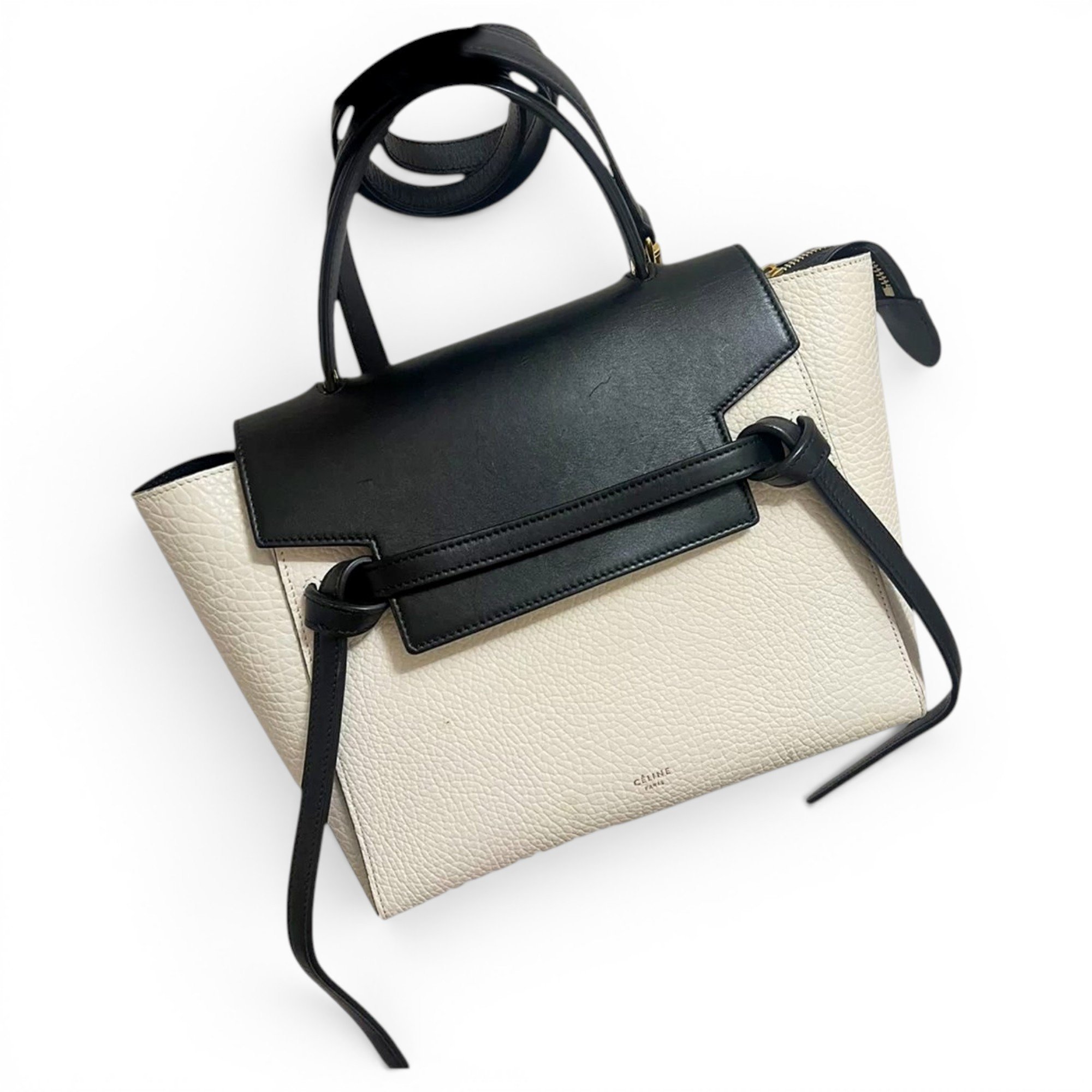 Belt leather handbag