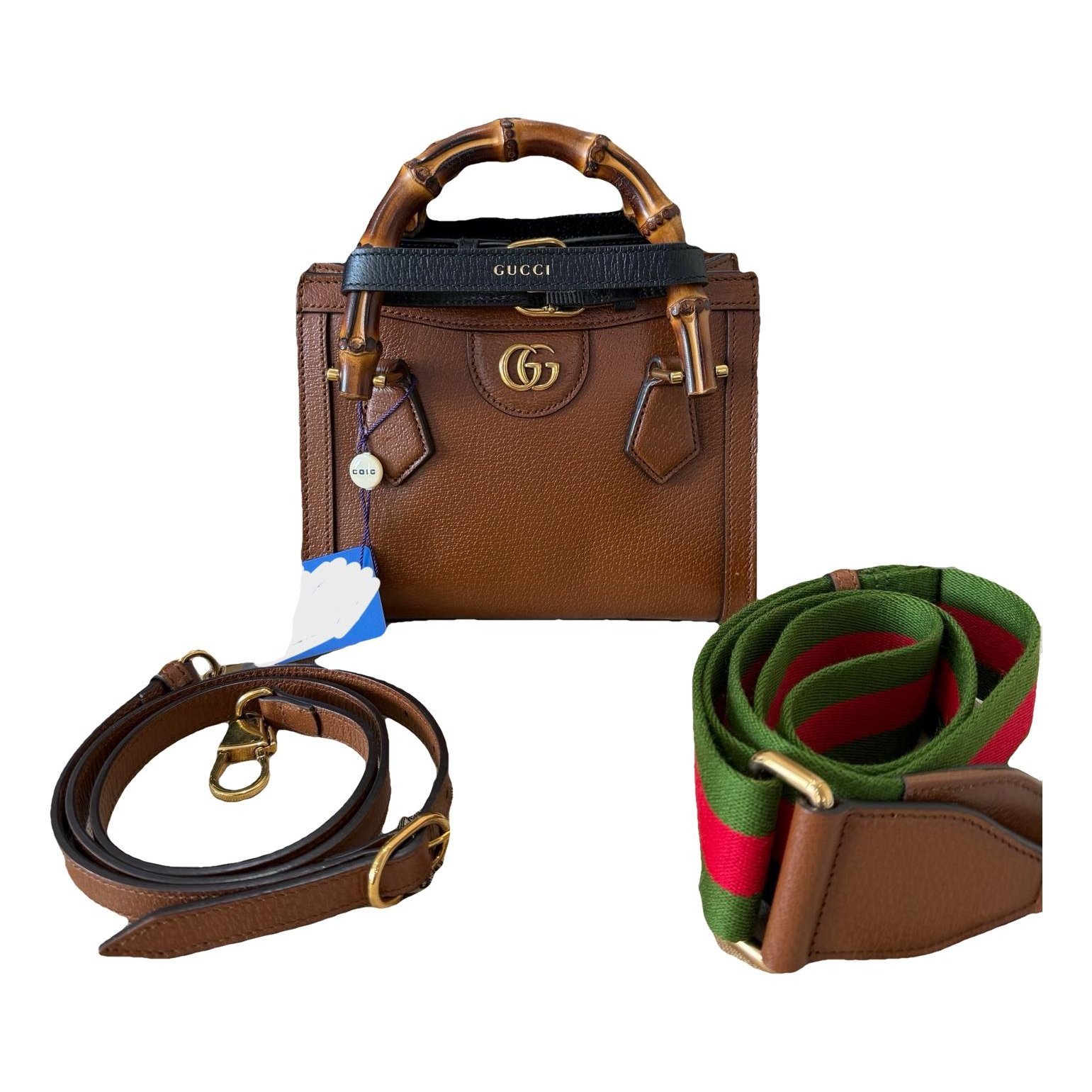 Diana Bamboo leather handbag