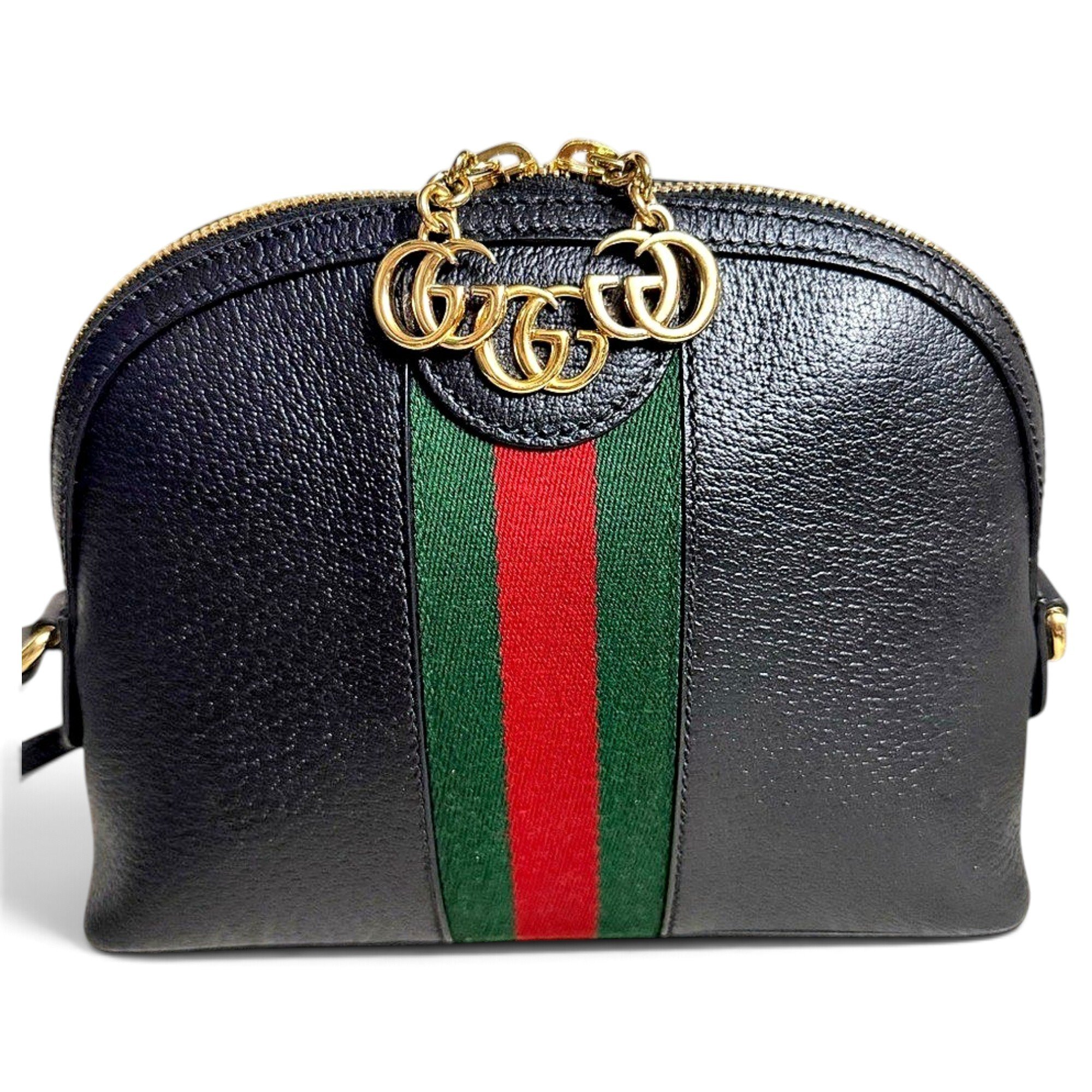 Ophidia Dome leather crossbody bag