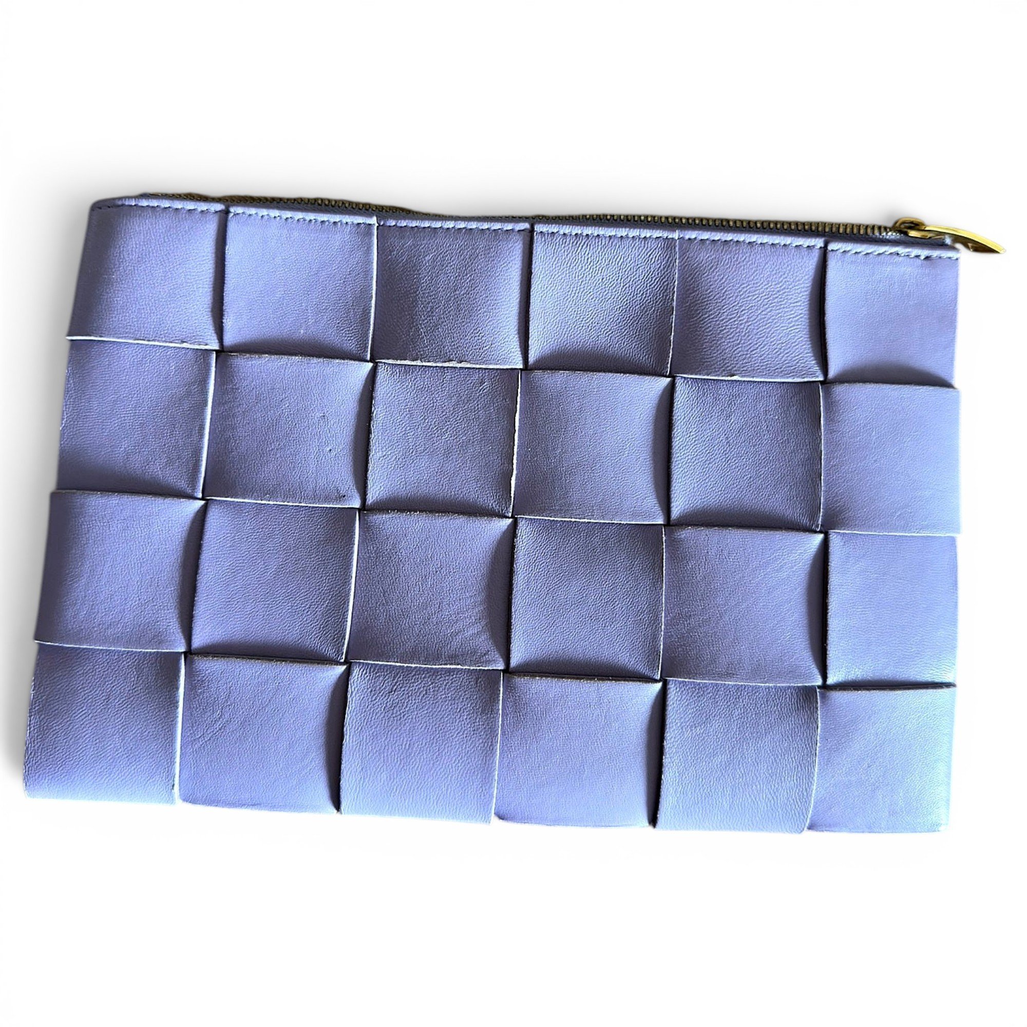 Leather clutch bag