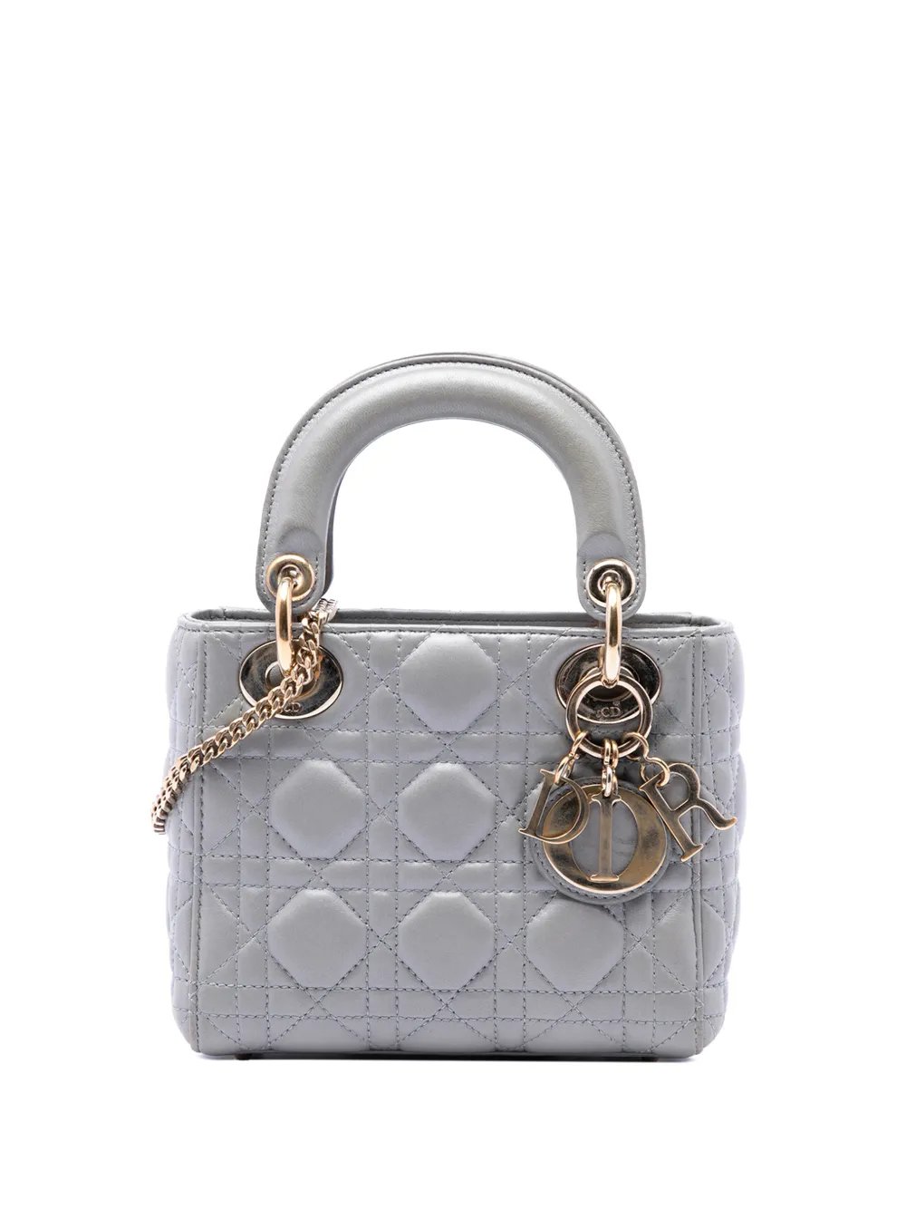 2016 Mini Lambskin Cannage Lady Dior satchel
