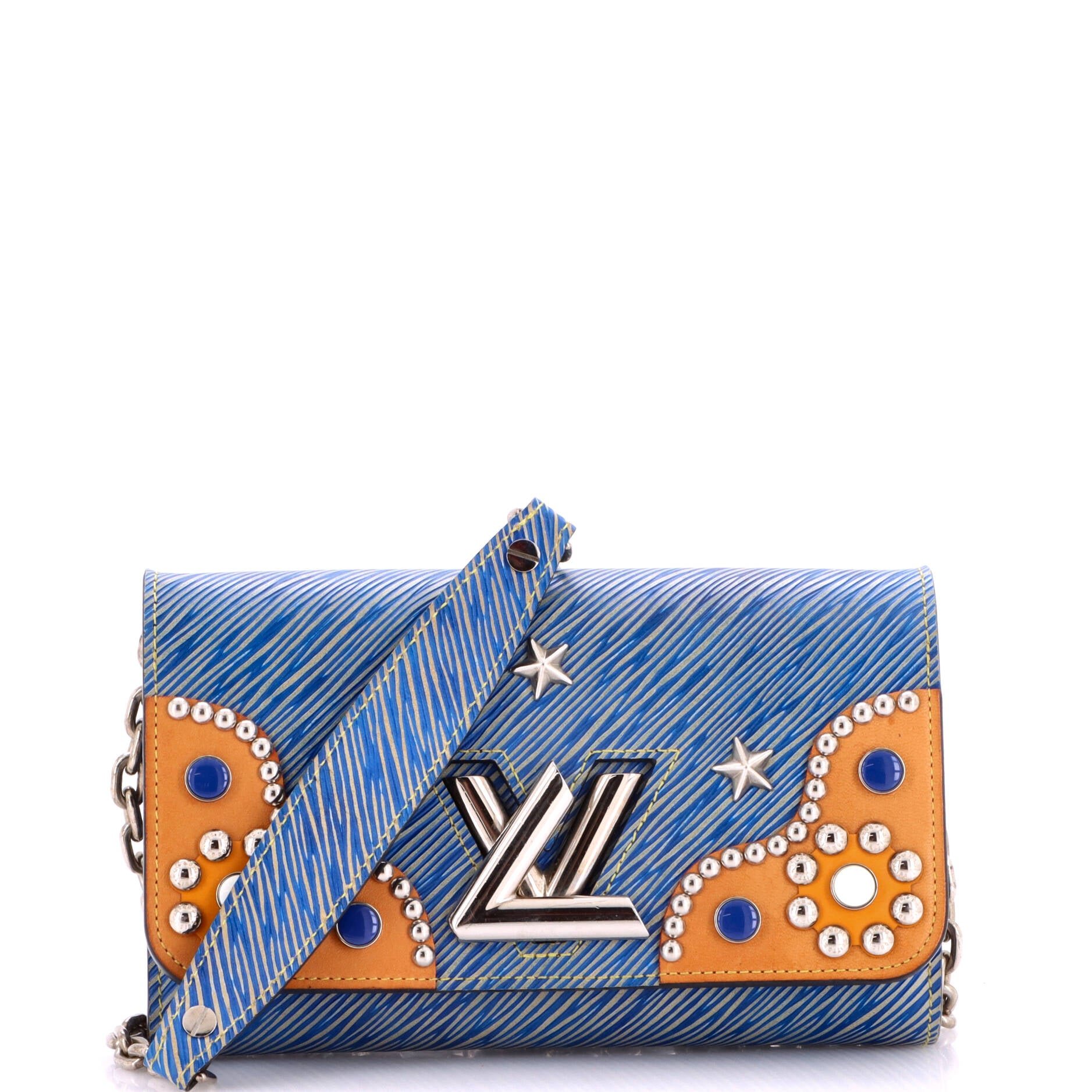 Twist Chain Wallet Studded Epi Leather